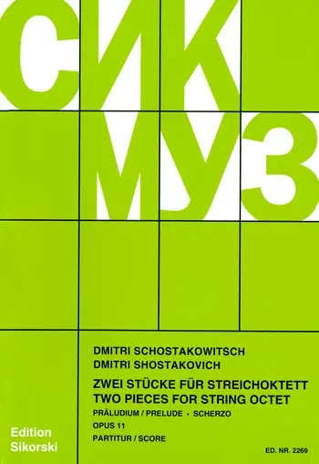 Cover: 9790003029771 | Prelude And Scherzo Op.11 - Score | Dimitri Shostakovich | Partitur