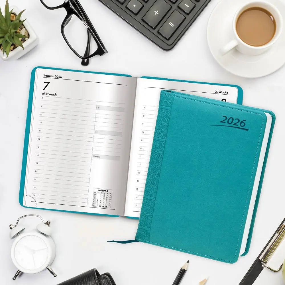Bild: 4251901509871 | Trötsch Buchkalender A5 Aqua 2026 | Tagesplaner | KG | Kalender | 2026