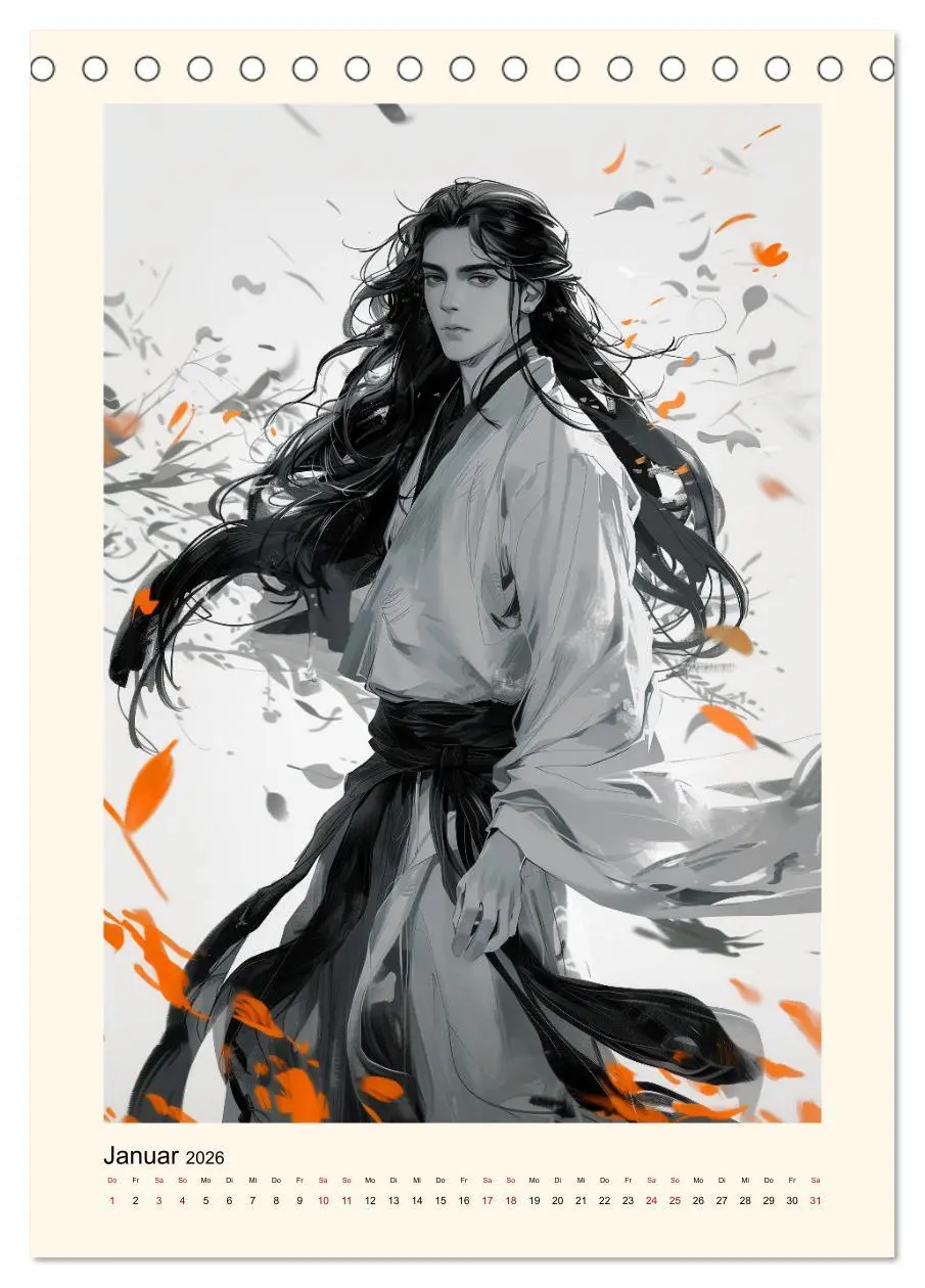 Bild: 9783516269871 | Gentle Anime Warriors (Tischkalender 2026 DIN A5 hoch), CALVENDO...