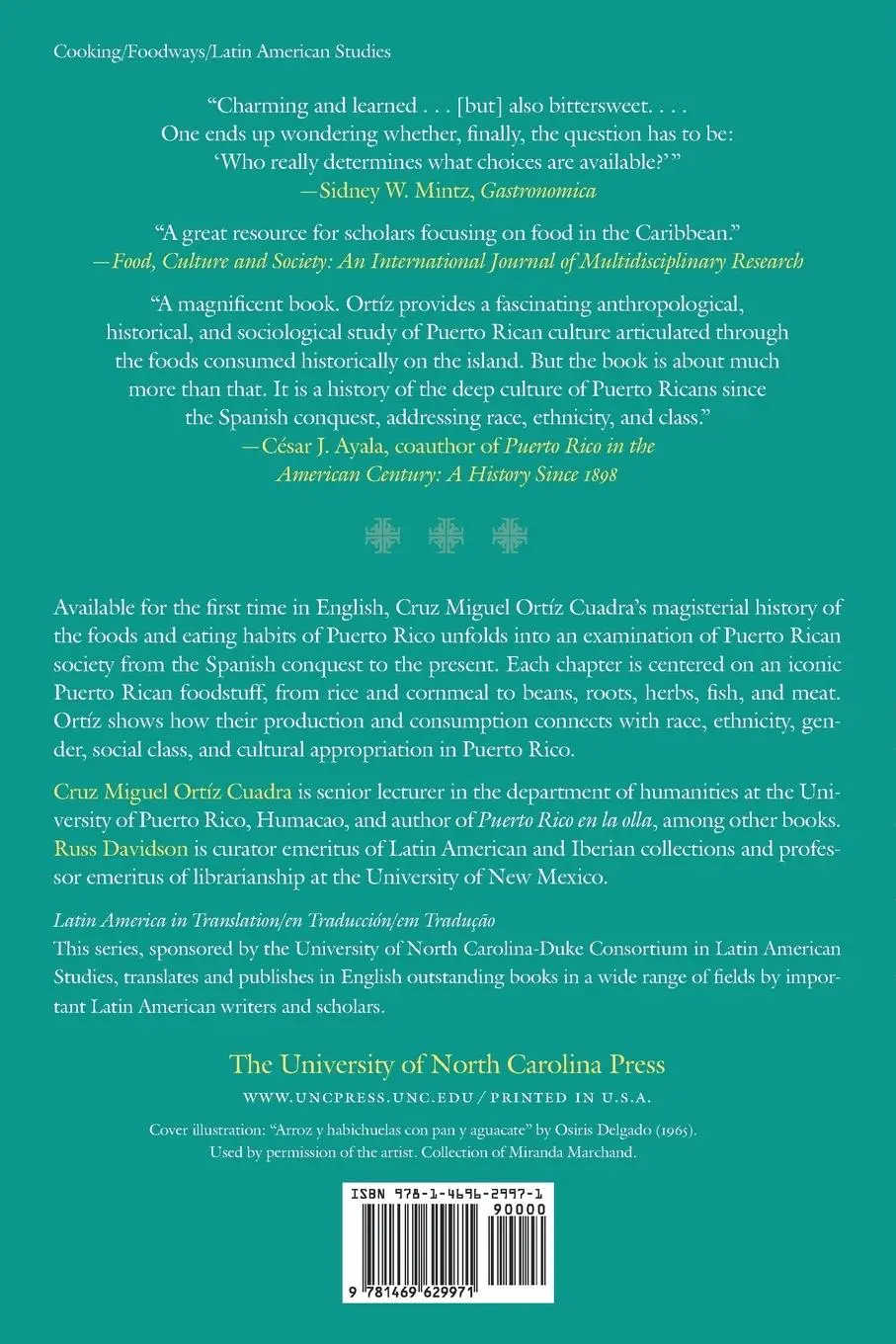 Rückseite: 9781469629971 | Eating Puerto Rico | A History of Food, Culture, and Identity | Cuadra