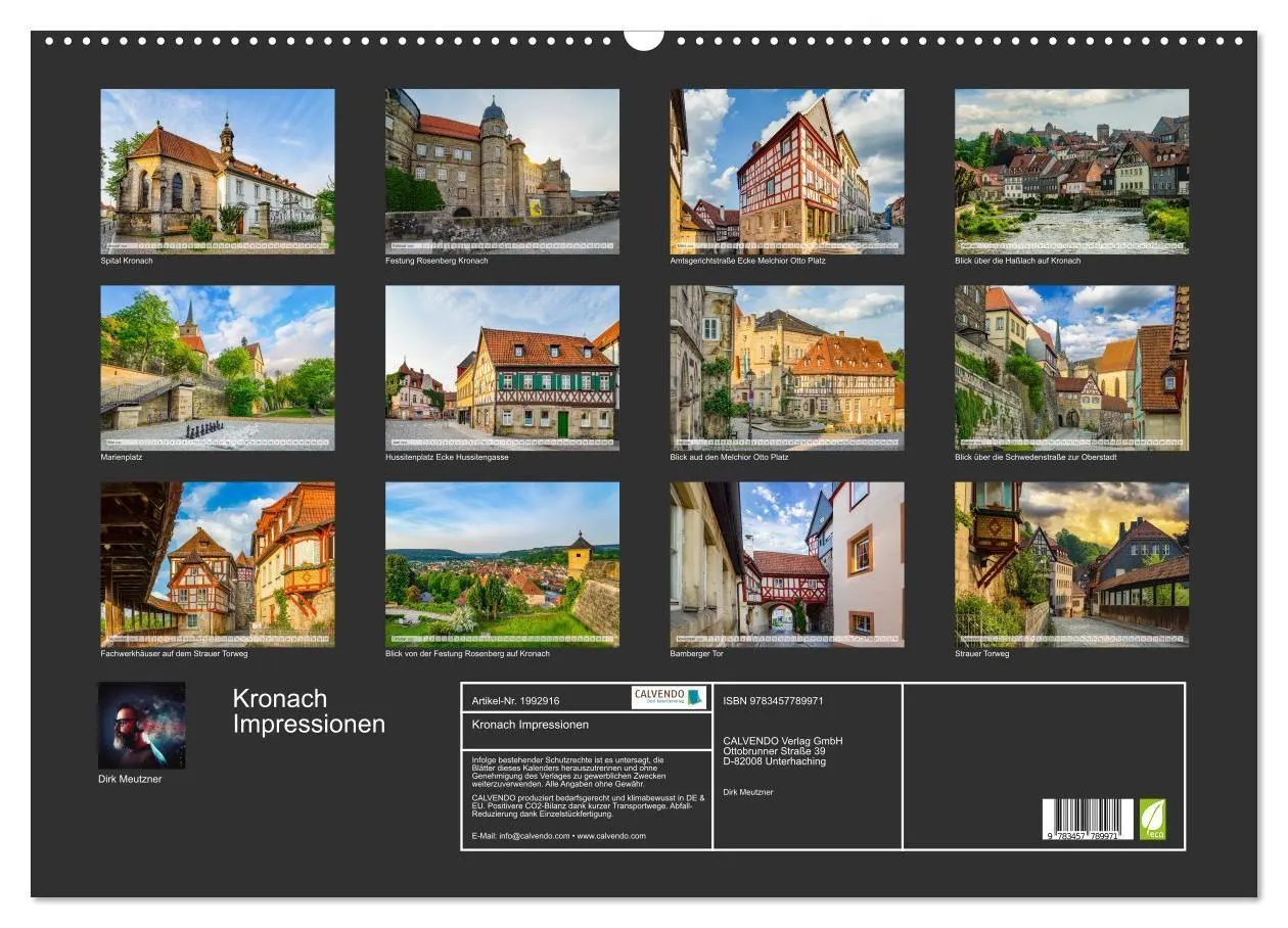Bild: 9783457789971 | Kronach Impressionen (Wandkalender 2026 DIN A2 quer), CALVENDO...