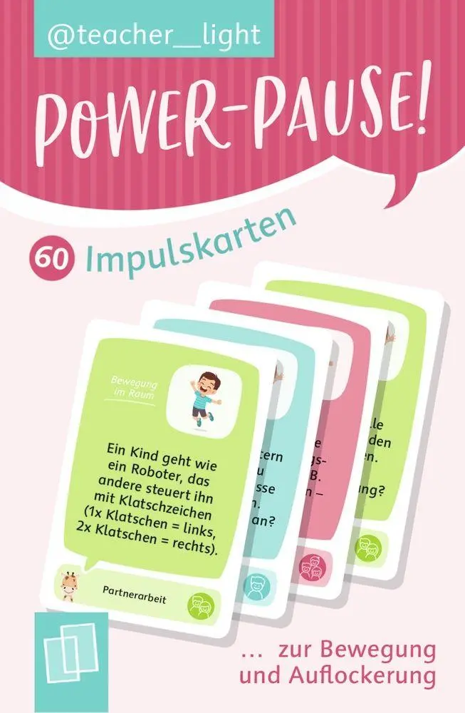 Cover: 9783834669971 | Power-Pause! 60 Impulskarten zur Bewegung und Auflockerung | Box