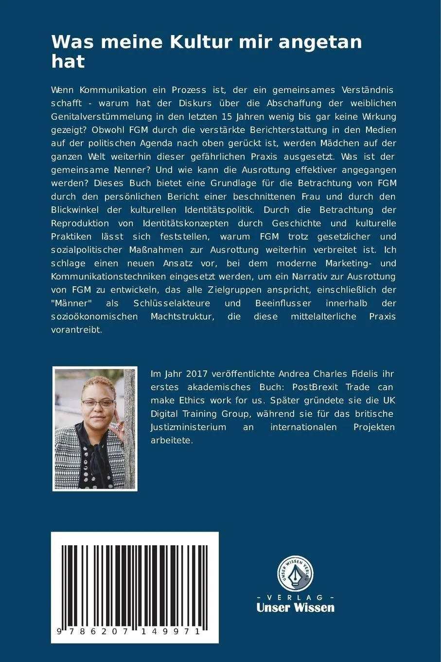 Rückseite: 9786207149971 | Was meine Kultur mir angetan hat | Andrea Charles Fidelis | Buch