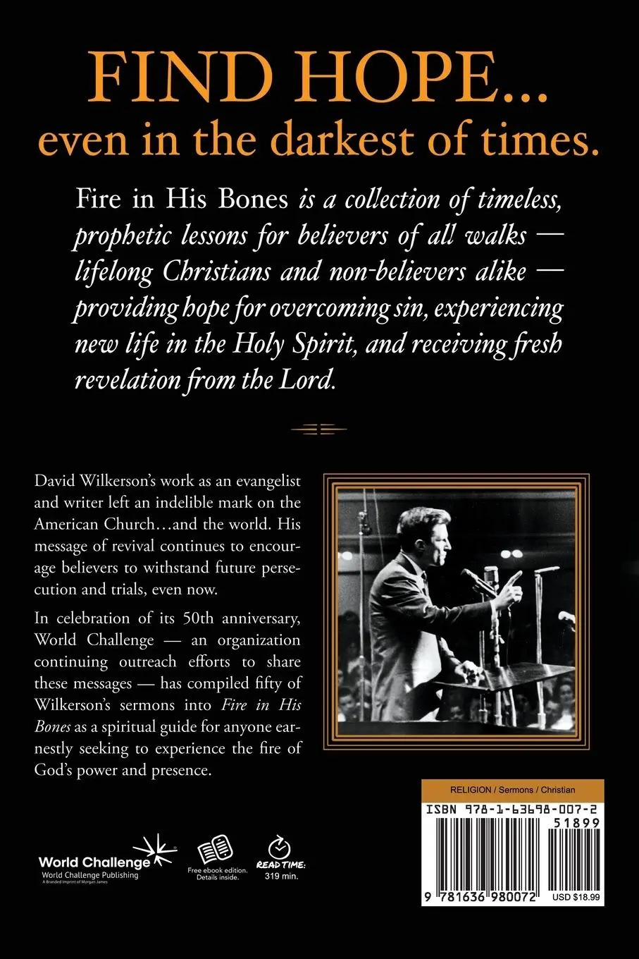 Rückseite: 9781636980072 | Fire in His Bones | David Wilkerson | Taschenbuch | Englisch | 2023