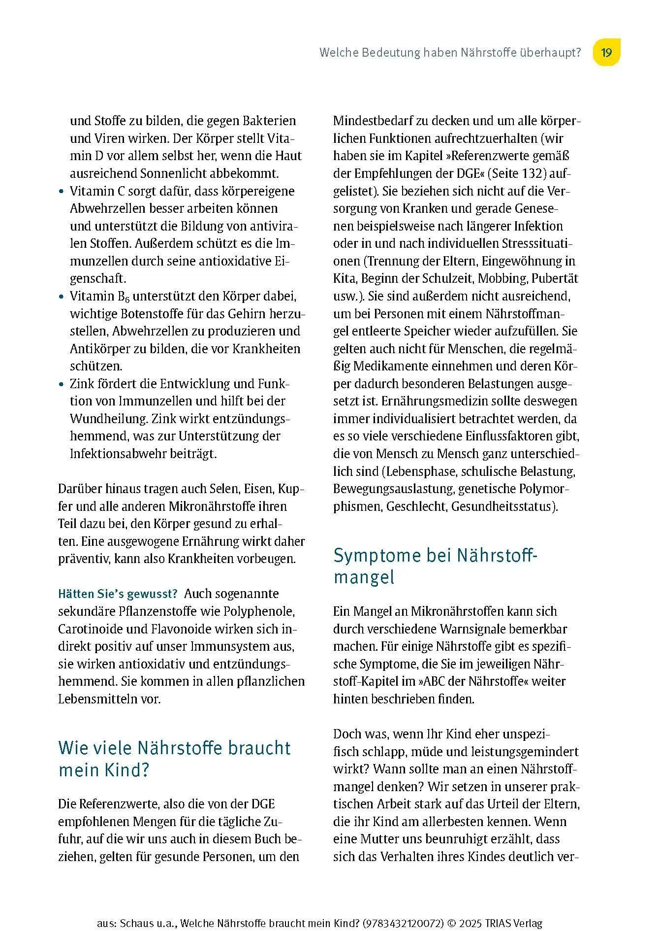 Bild: 9783432120072 | Welche Nährstoffe braucht mein Kind? | Judith Schaus (u. a.) | Buch