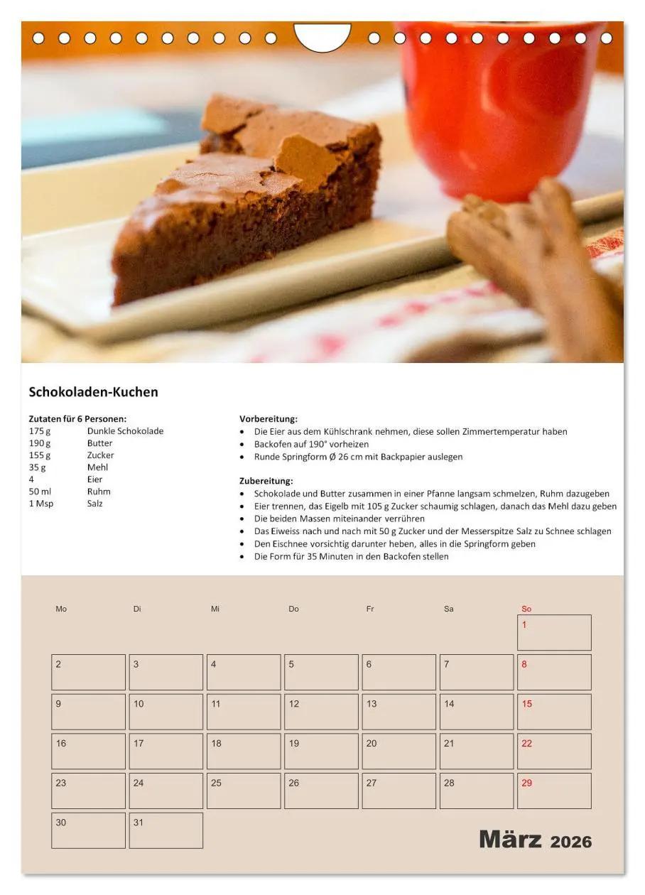 Bild: 9783516370072 | Der tolle Rezeptkalender (Wandkalender 2026 DIN A4 hoch), CALVENDO...