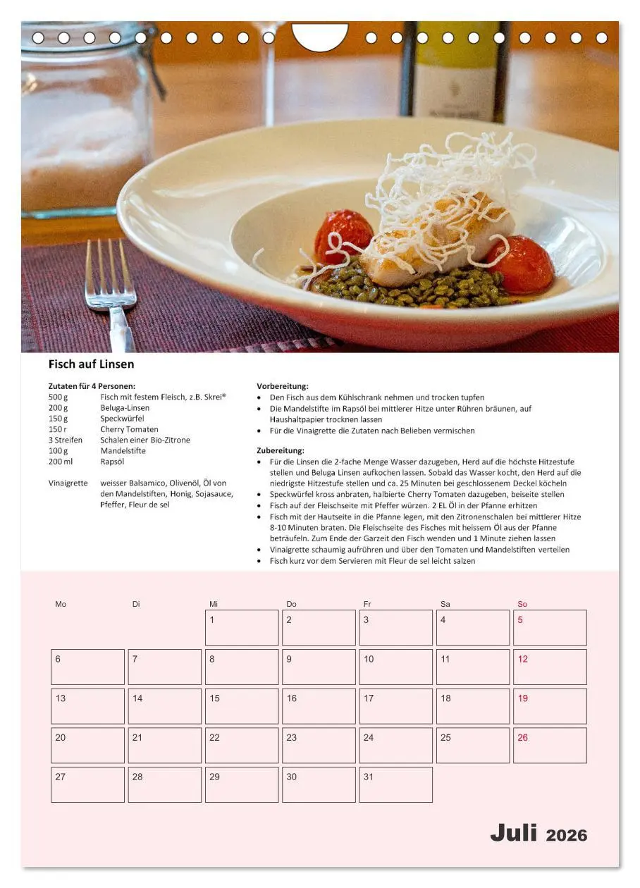 Bild: 9783516370072 | Der tolle Rezeptkalender (Wandkalender 2026 DIN A4 hoch), CALVENDO...