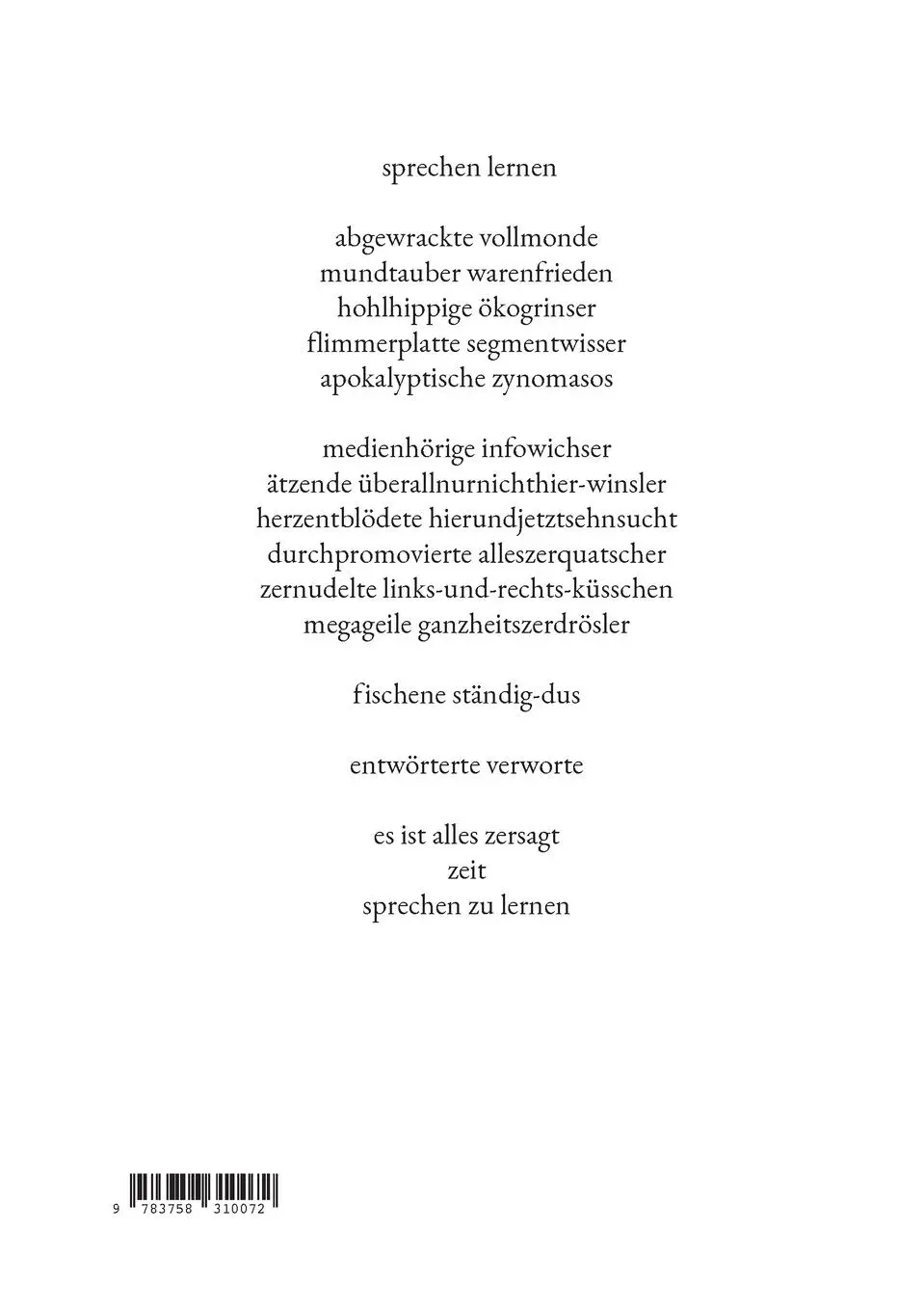 Rückseite: 9783758310072 | Weltverlierer | Gedichte | R. Daniel Roth | Taschenbuch | 138 S.