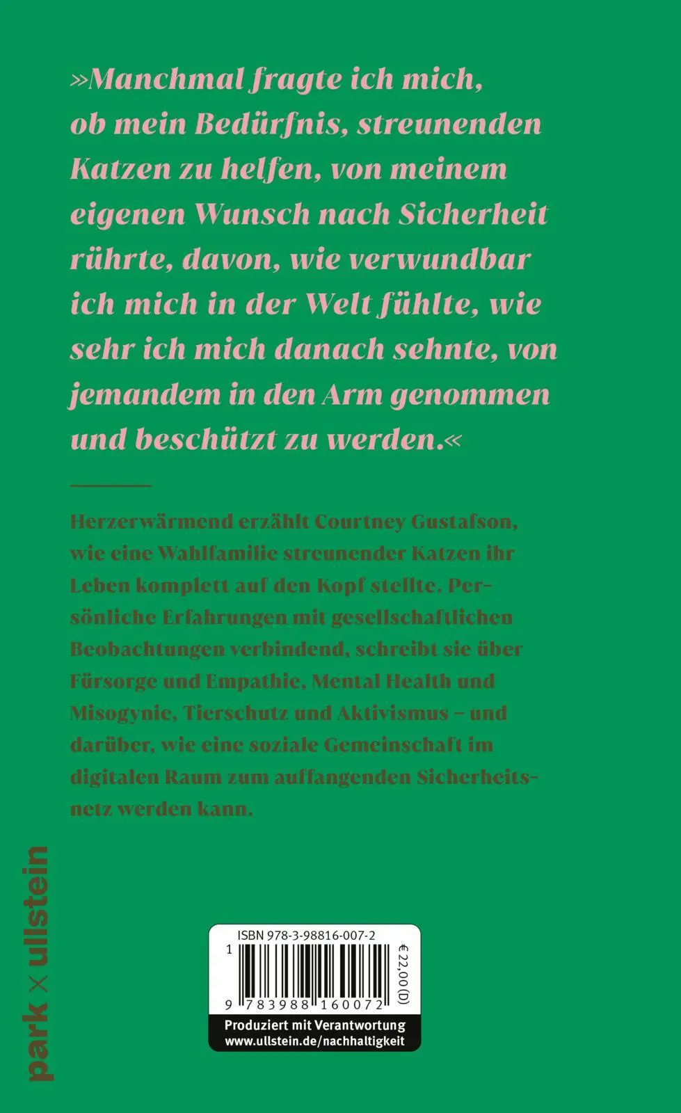 Rückseite: 9783988160072 | Katzen und Kapitalismus | Courtney Gustafson | Buch | 272 S. | Deutsch