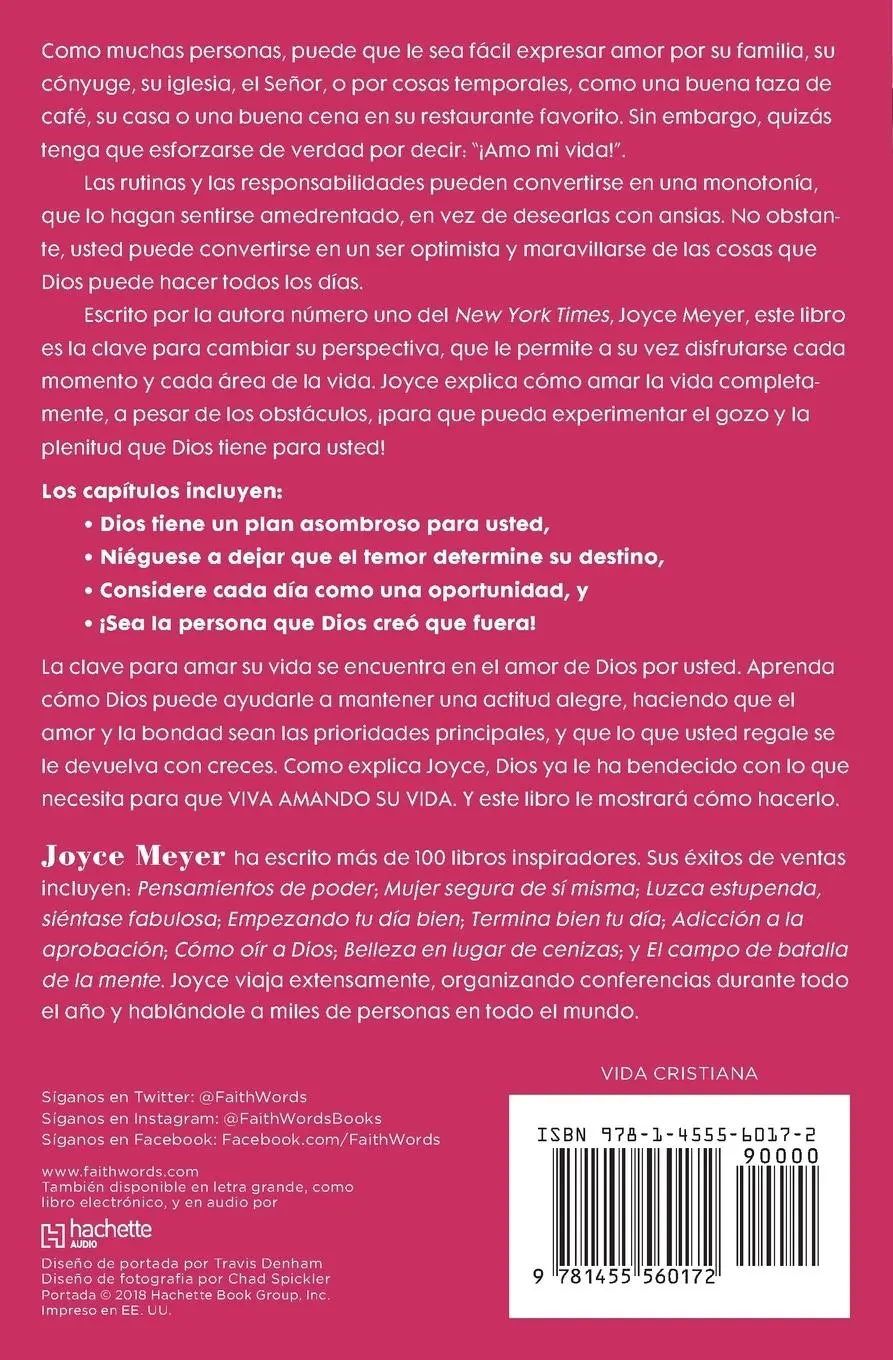 Rückseite: 9781455560172 | Viva Amando Su Vida | Joyce Meyer | Taschenbuch | Spanisch | 2018