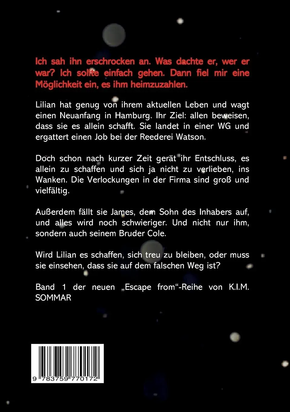 Rückseite: 9783759770172 | Escape from Love | Die Watsons - Band 1 | K. I. M. Sommar | Buch