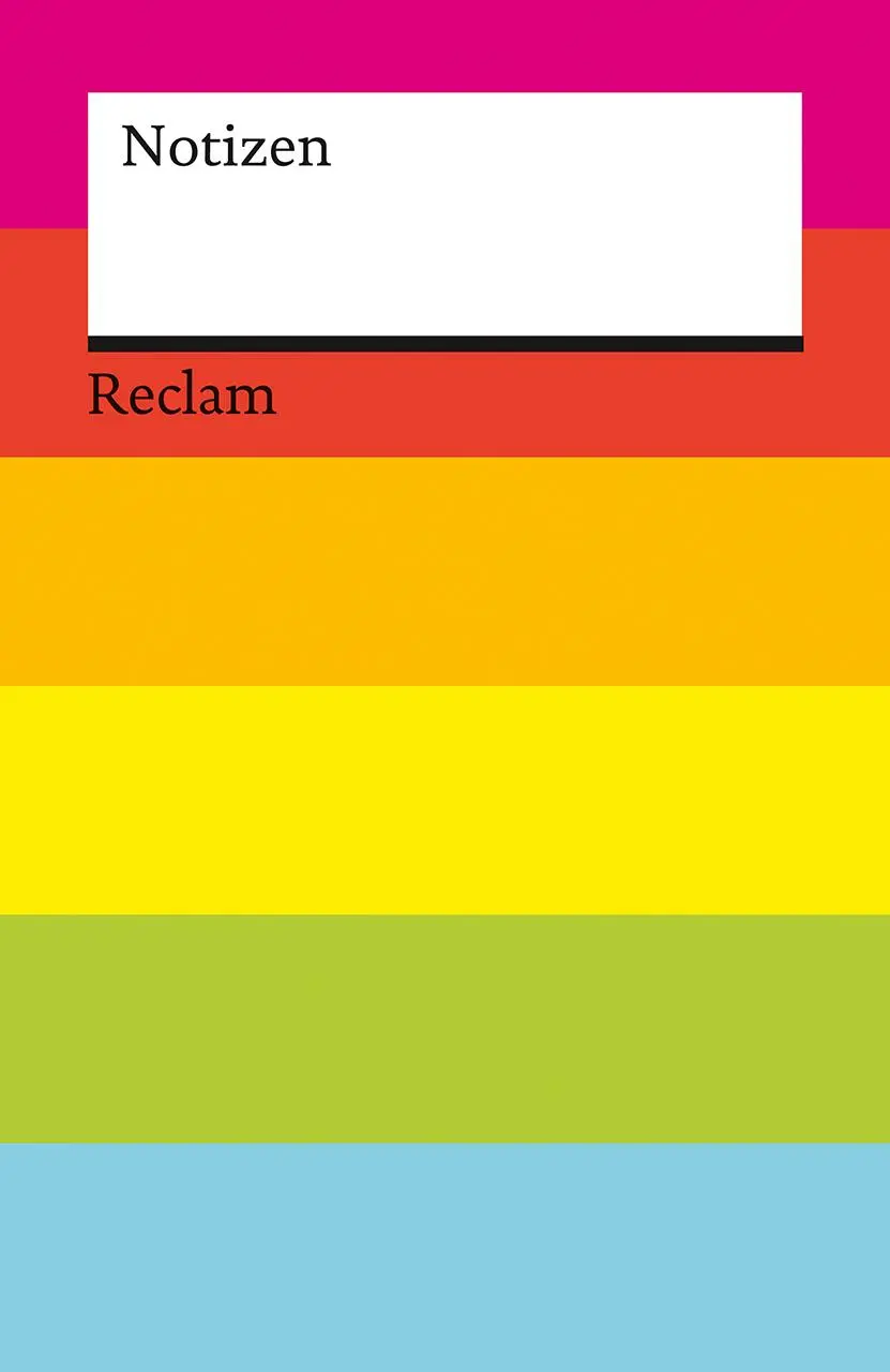 Cover: 9783150950272 | Notizen | Notizbuch | 128 S. | Deutsch | 2024 | Reclam Philipp Jun.