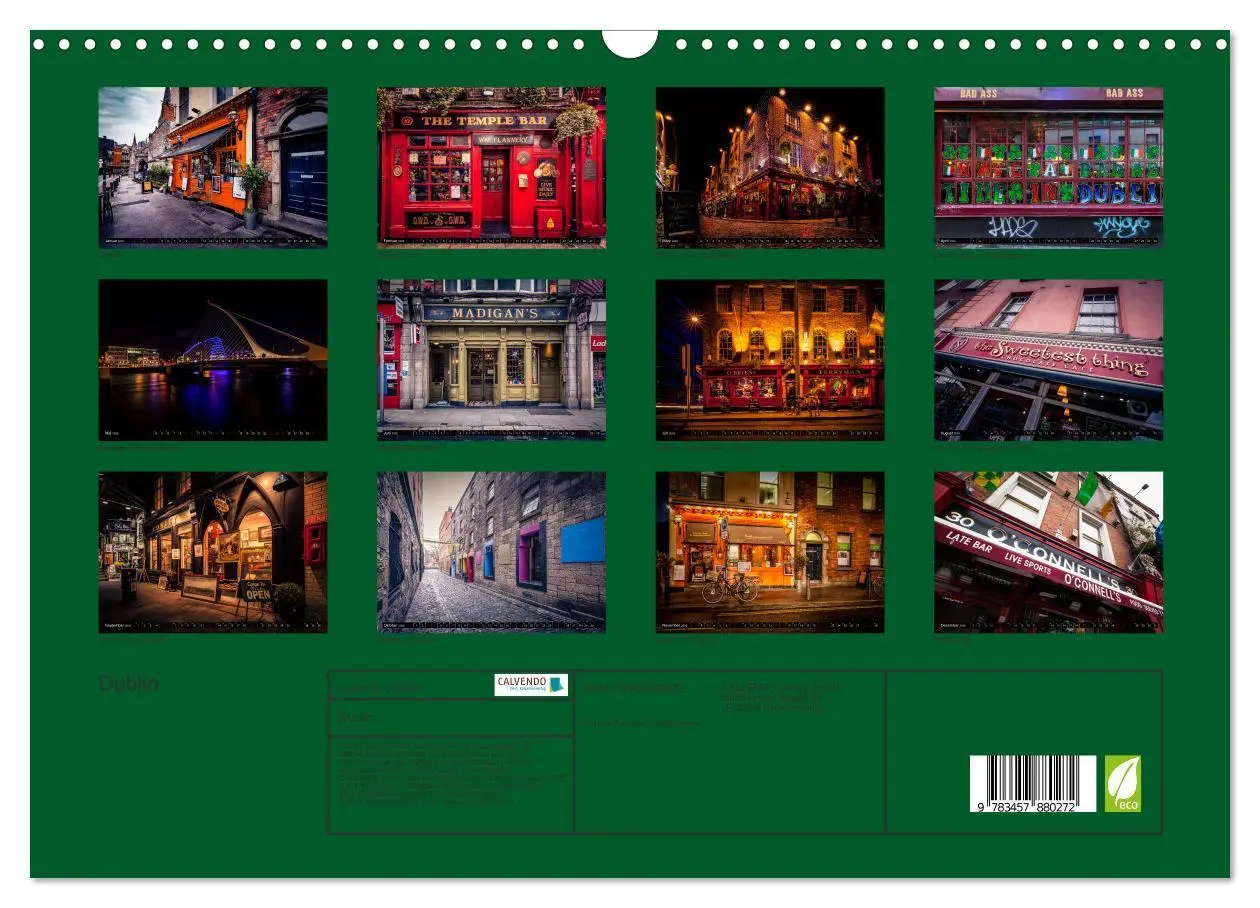 Bild: 9783457880272 | Dublin (Wandkalender 2026 DIN A3 quer), CALVENDO Monatskalender | 2026