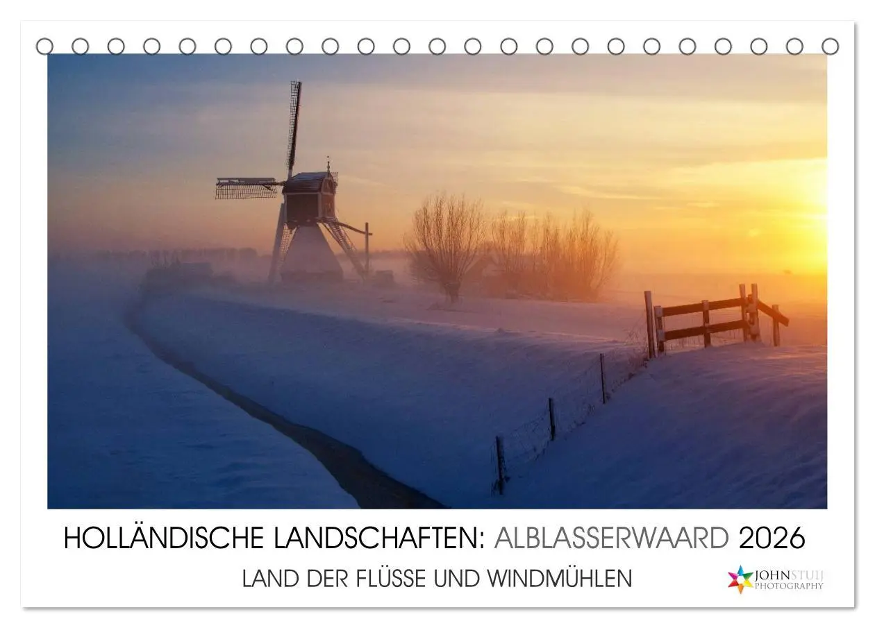 Cover: 9783516040272 | HOLLÄNDISCHE LANDSCHAFTEN: ALBLASSERWAARD 2026 (Tischkalender 2026...
