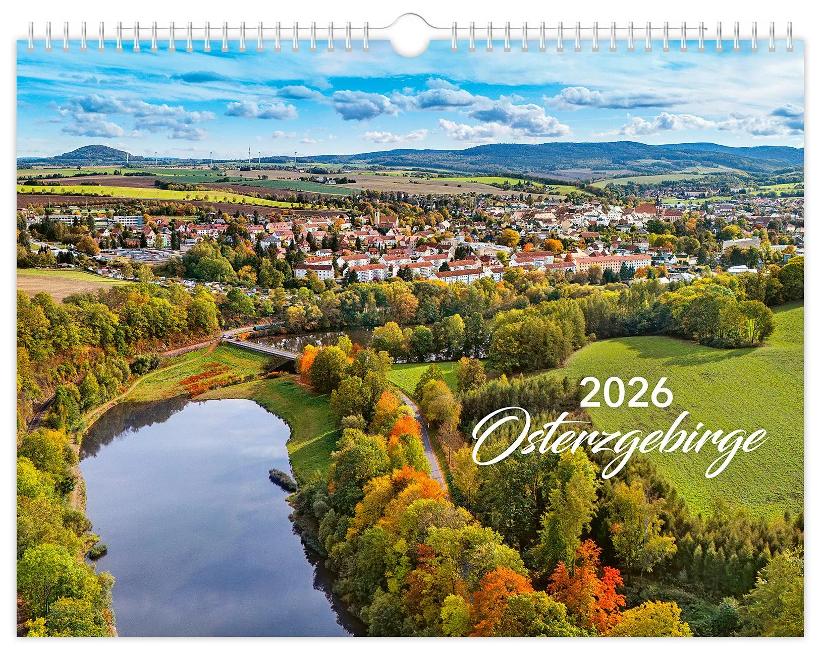 Cover: 9783910680272 | Kalender Osterzgebirge 2026 | 40 x 30 cm weißes Kalendarium | Schubert