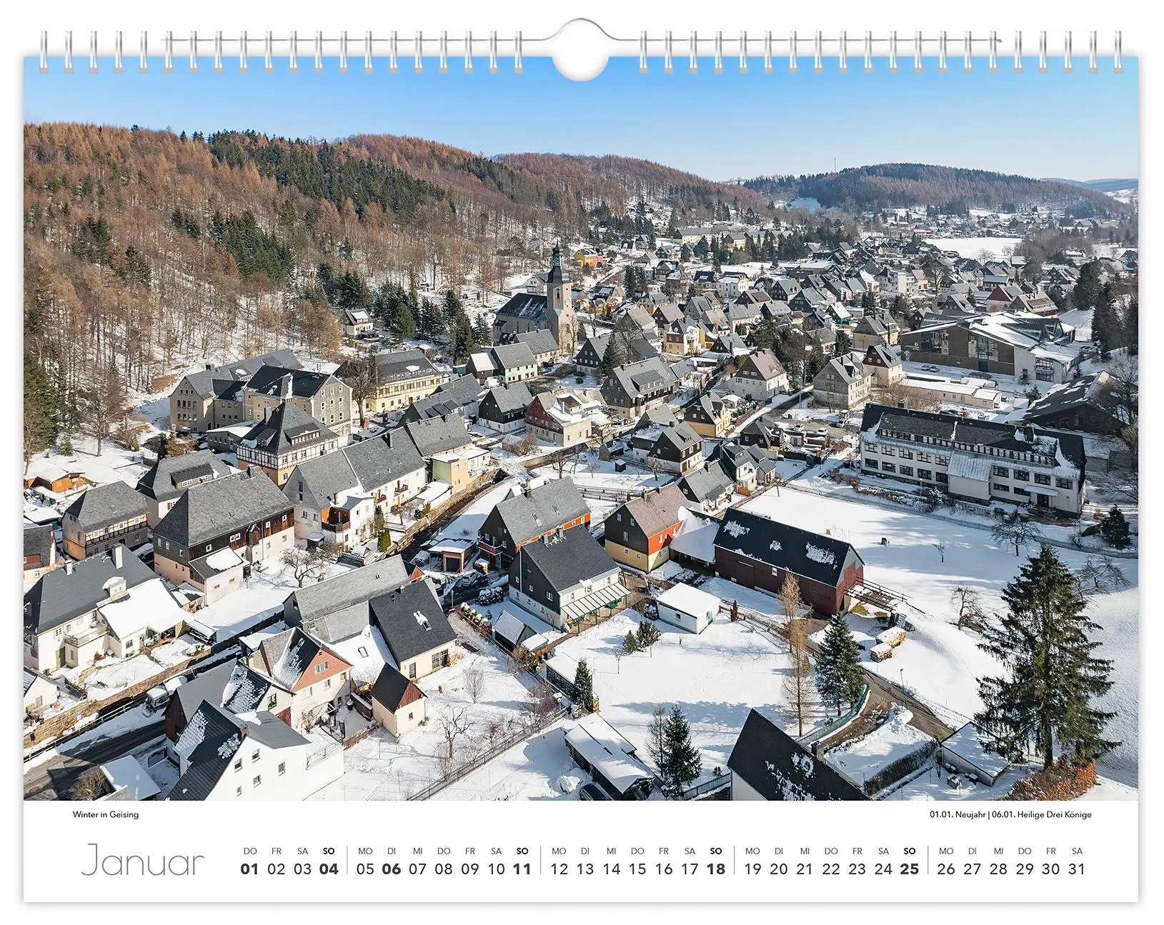 Bild: 9783910680272 | Kalender Osterzgebirge 2026 | 40 x 30 cm weißes Kalendarium | Schubert