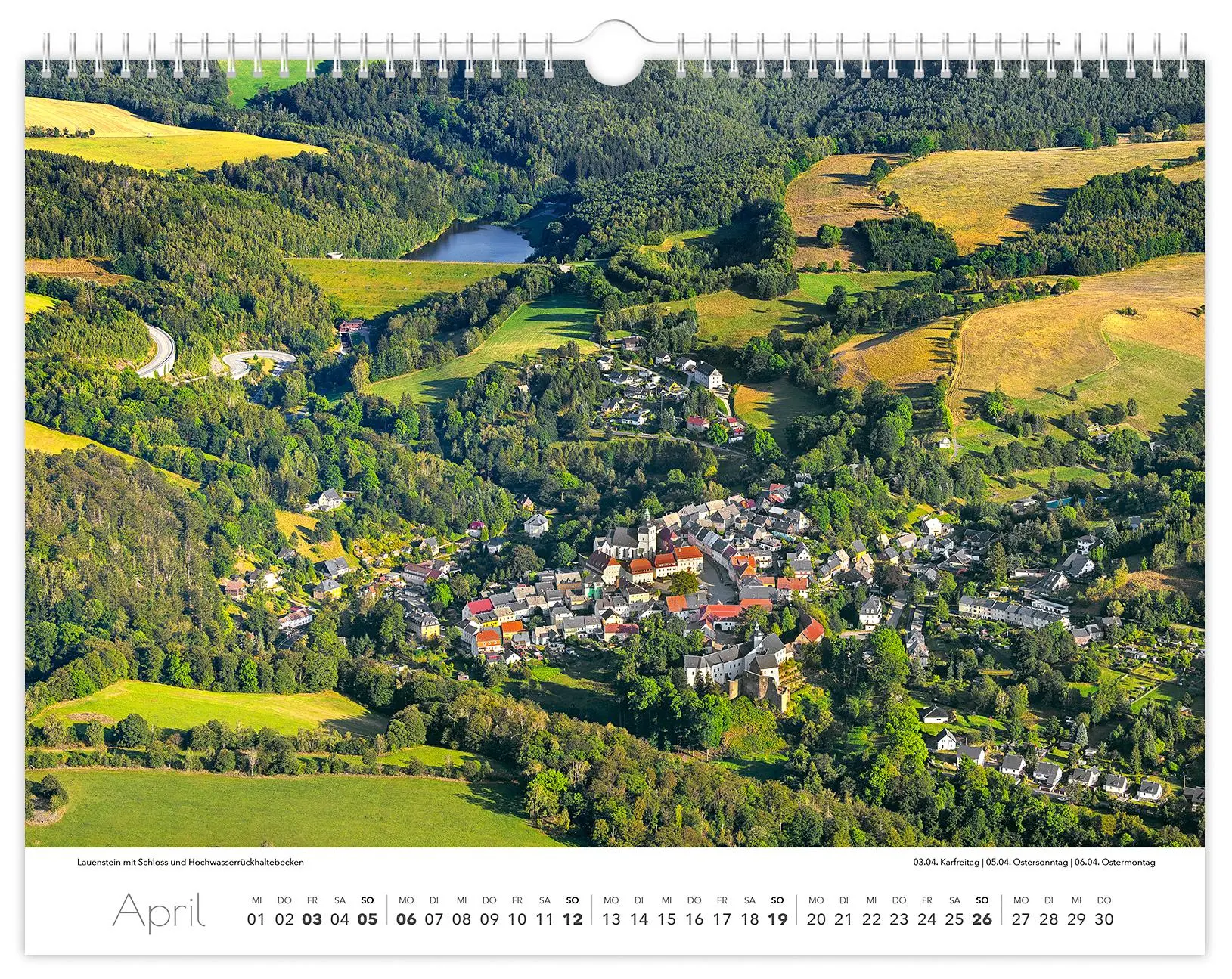 Bild: 9783910680272 | Kalender Osterzgebirge 2026 | 40 x 30 cm weißes Kalendarium | Schubert