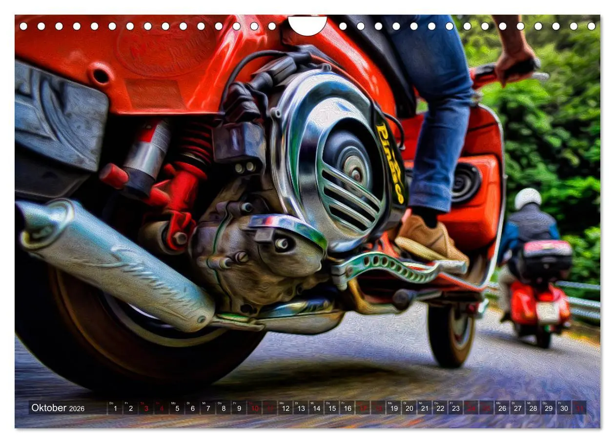 Bild: 9783457870372 | Vespazieren (Wandkalender 2026 DIN A4 quer), CALVENDO Monatskalender