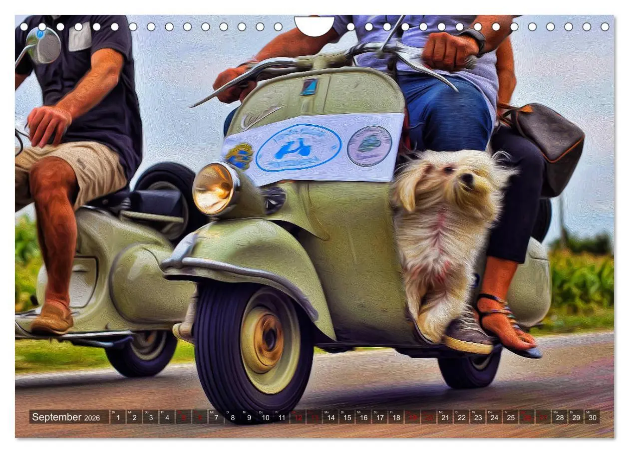 Bild: 9783457870372 | Vespazieren (Wandkalender 2026 DIN A4 quer), CALVENDO Monatskalender