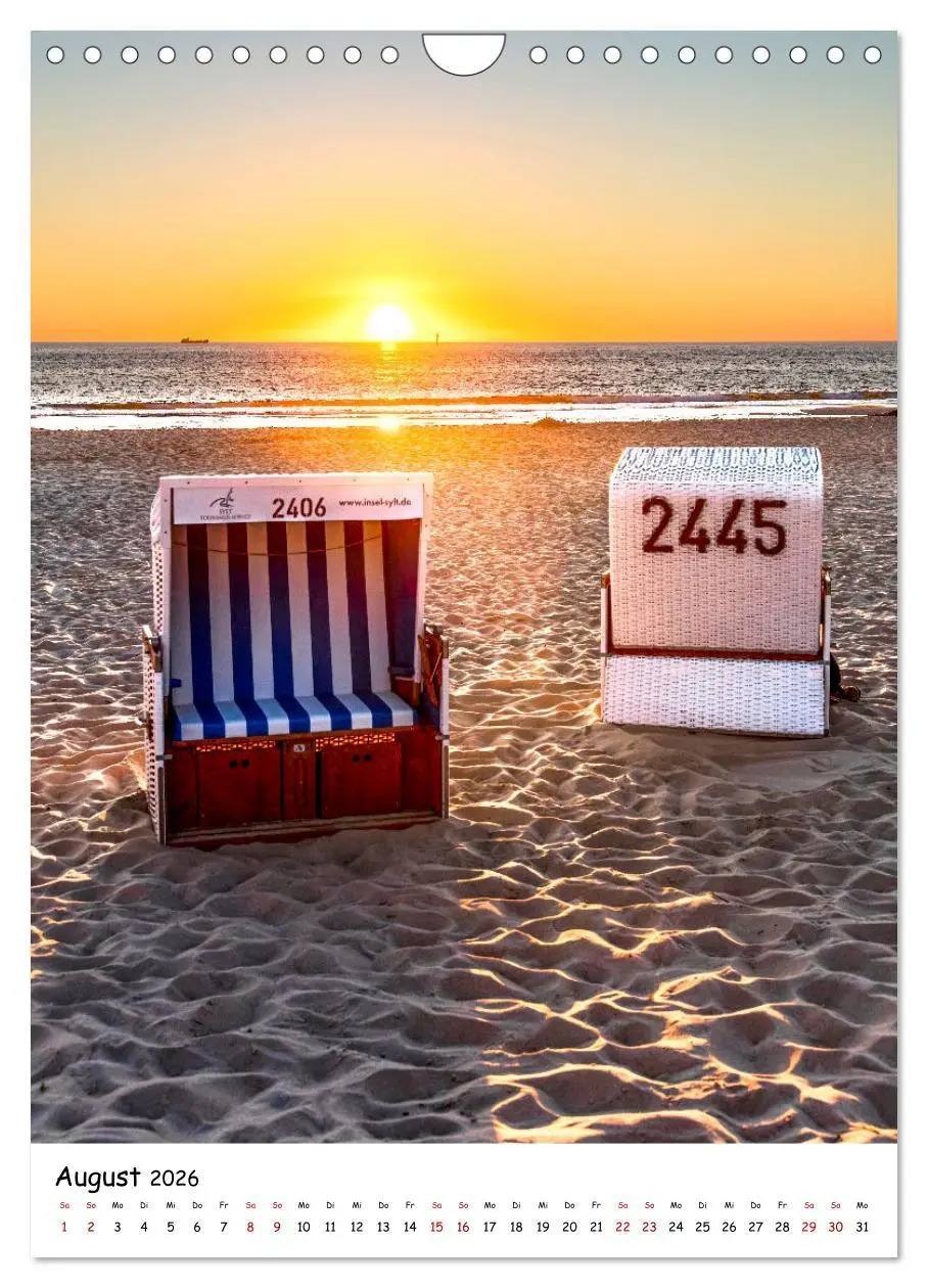 Bild: 9783516340372 | Bezauberndes Sylt (Wandkalender 2026 DIN A4 hoch), CALVENDO...