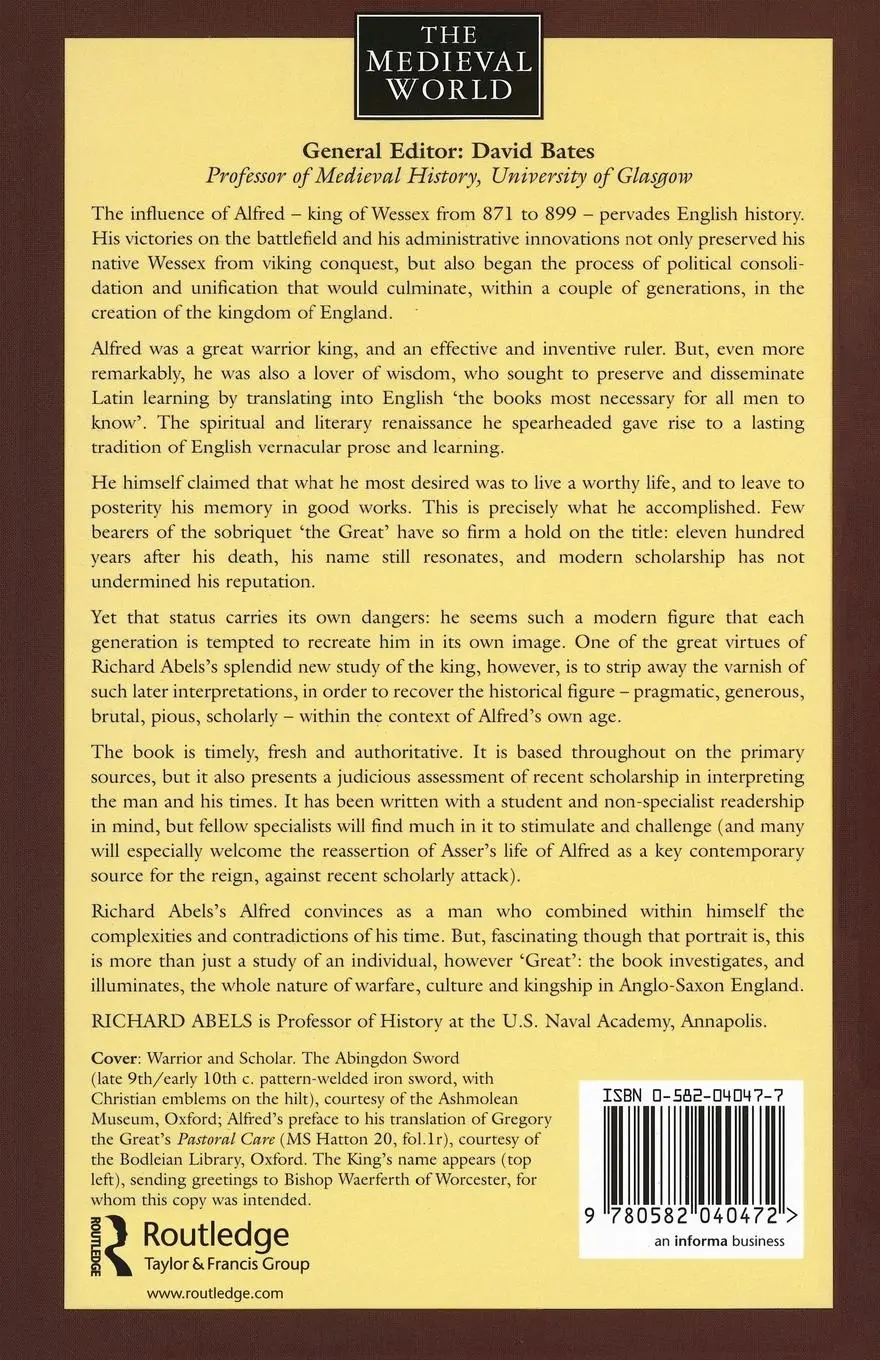 Rückseite: 9780582040472 | Alfred the Great | War, Kingship and Culture in Anglo-Saxon England