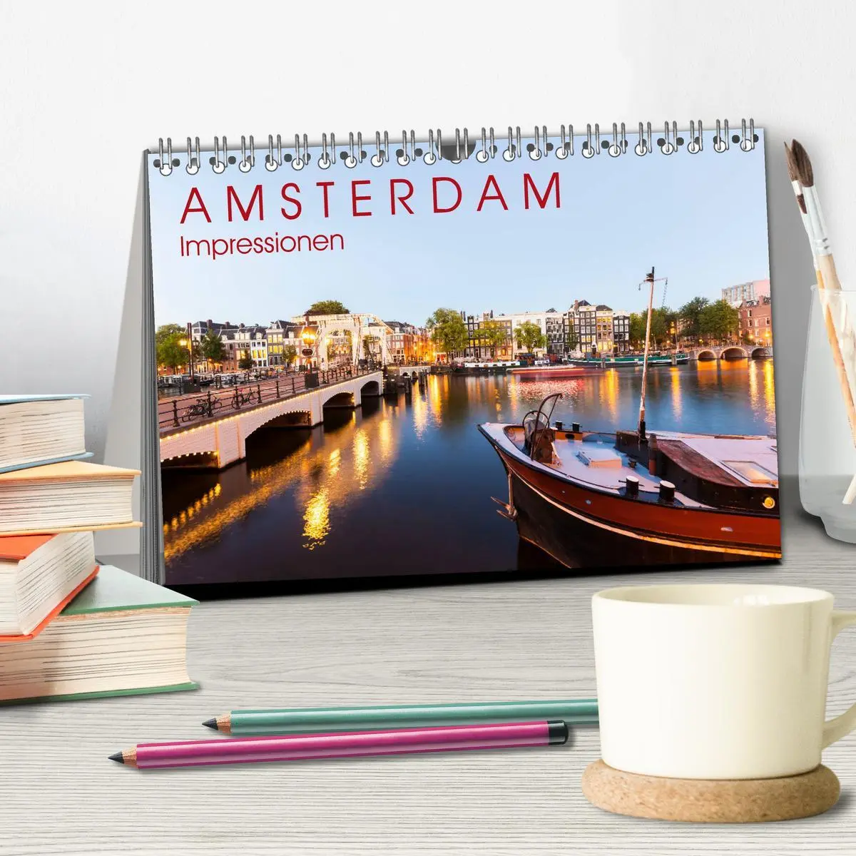 Bild: 9783457860472 | AMSTERDAM Impressionen (Tischkalender 2026 DIN A5 quer), CALVENDO...