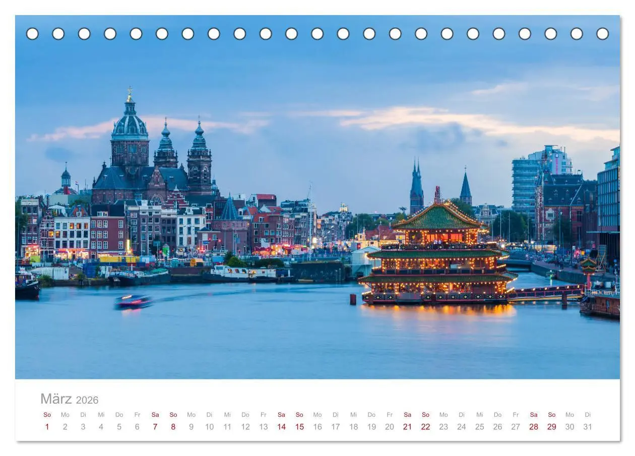 Bild: 9783457860472 | AMSTERDAM Impressionen (Tischkalender 2026 DIN A5 quer), CALVENDO...