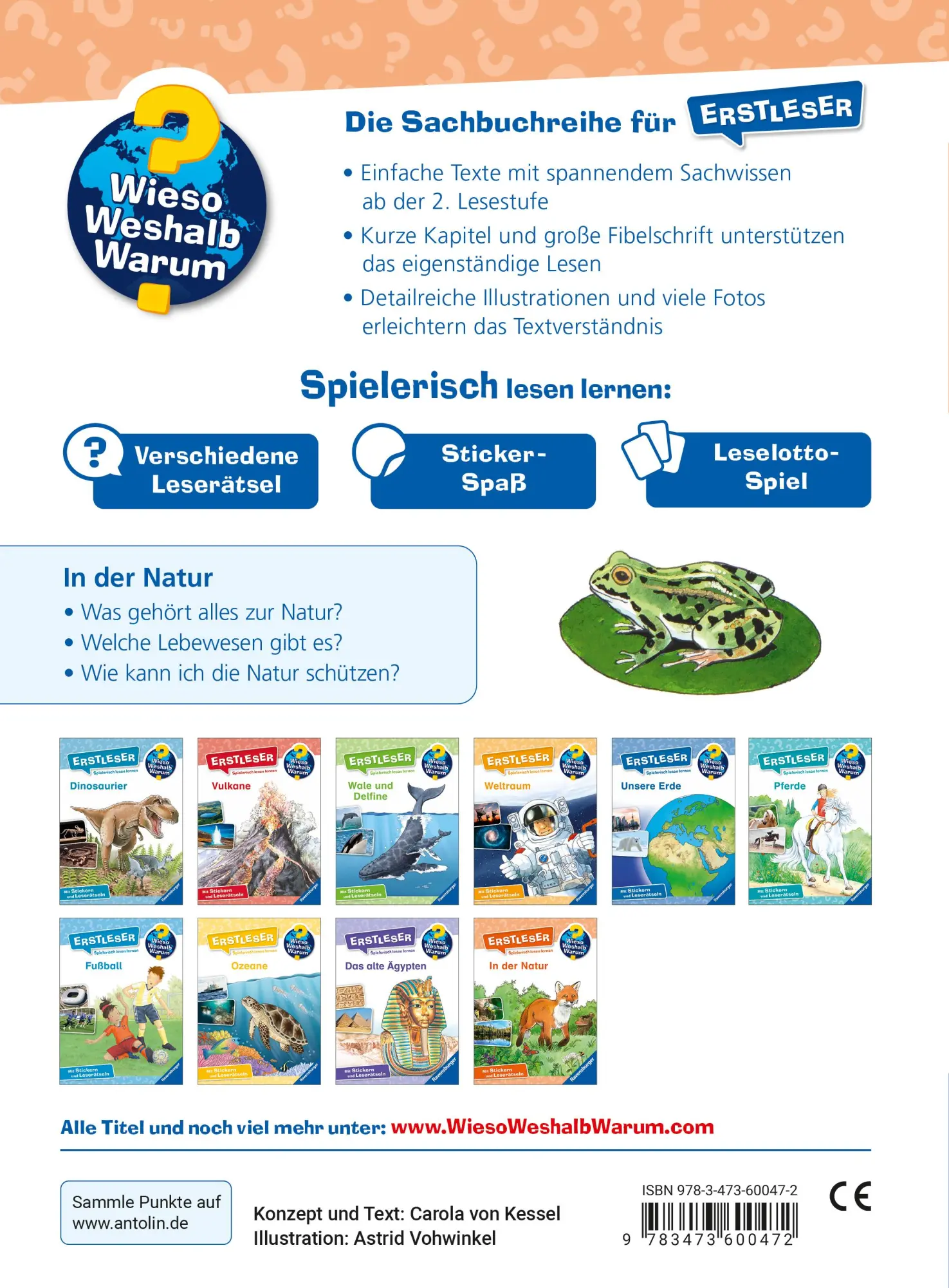 Rückseite: 9783473600472 | Wieso? Weshalb? Warum? Erstleser, Band 10 - In der Natur | Kessel