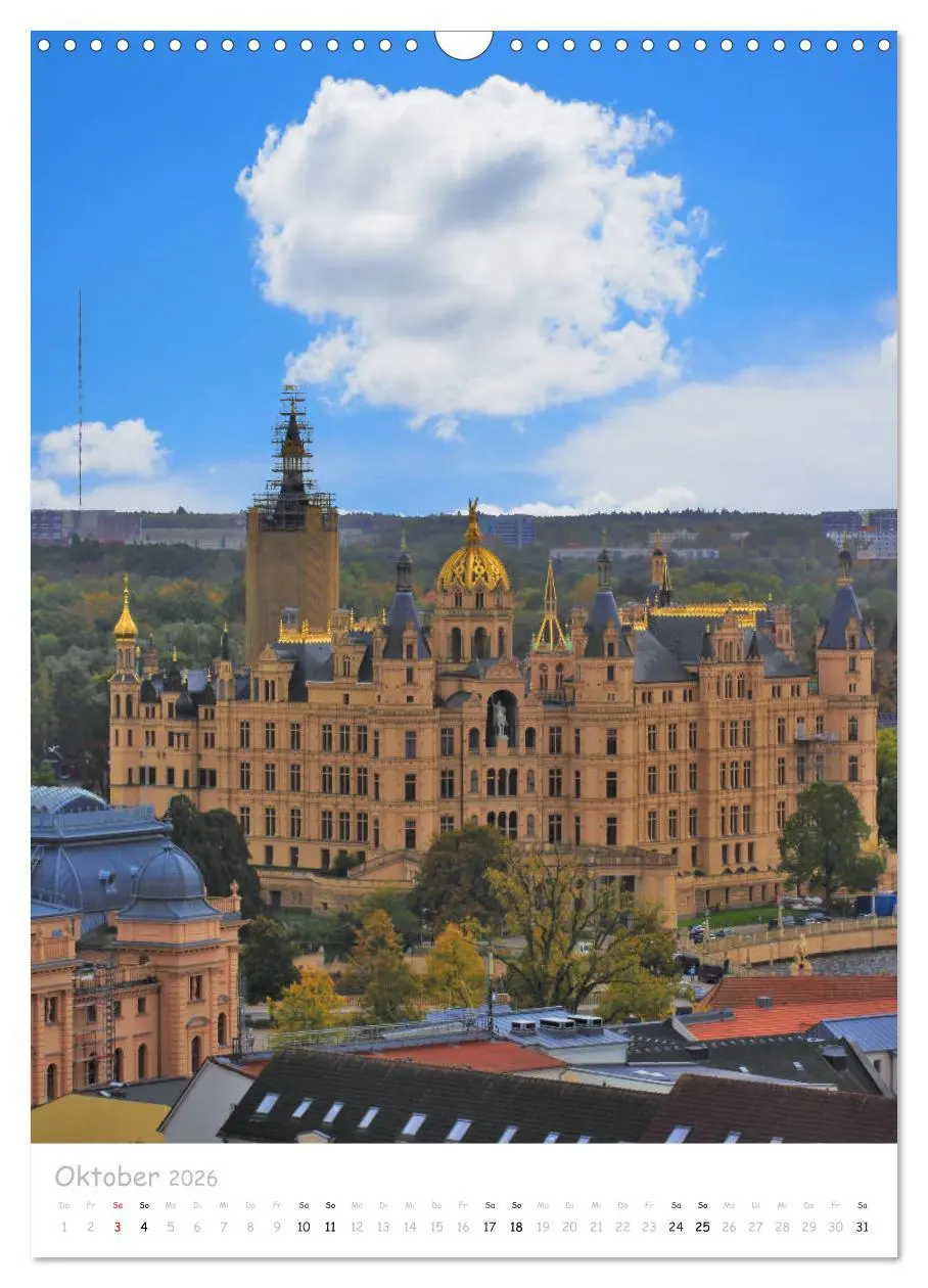 Bild: 9783516400472 | Ein Tag durch Schwerin (Wandkalender 2026 DIN A3 hoch), CALVENDO...