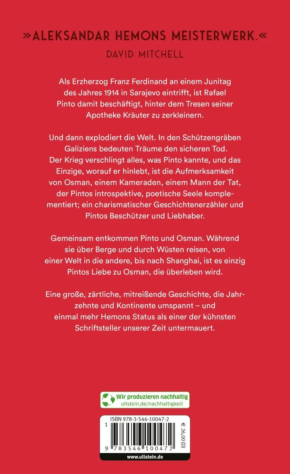 Rückseite: 9783546100472 | Die Welt und alles, was sie enthält | Aleksandar Hemon | Buch | 400 S.