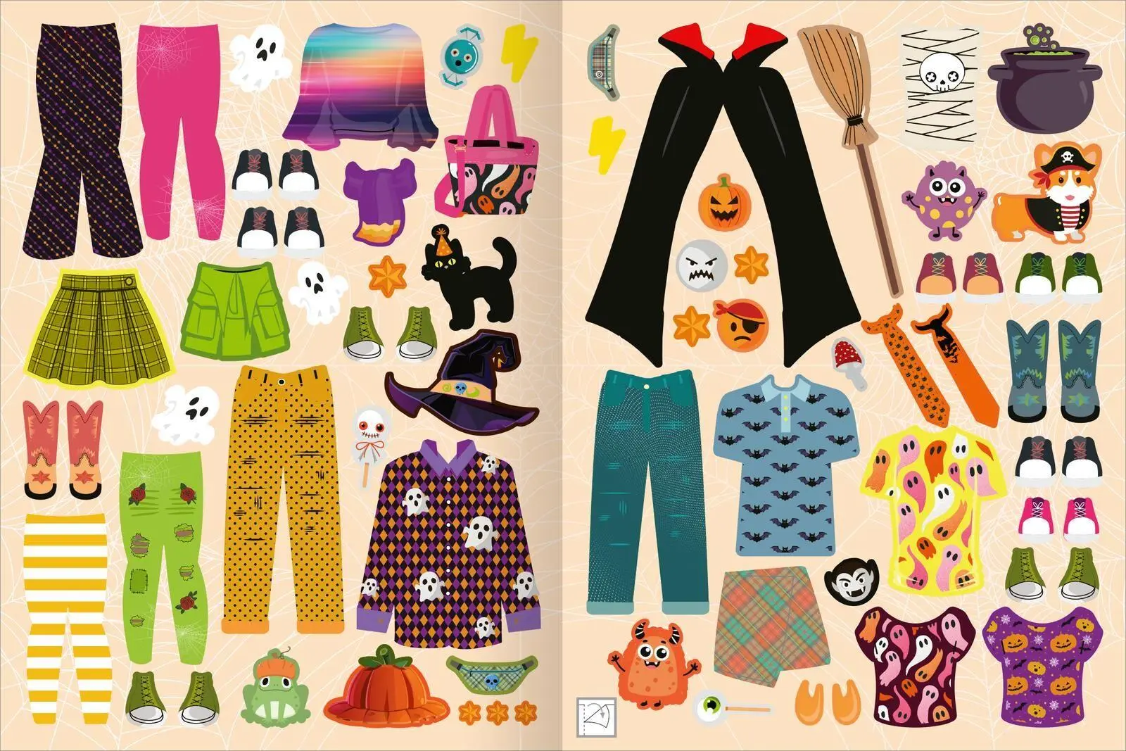 Bild: 9783845870472 | Sticker-Anziehpuppen - Gruselparty | Über 200 Sticker | Eva Schindler