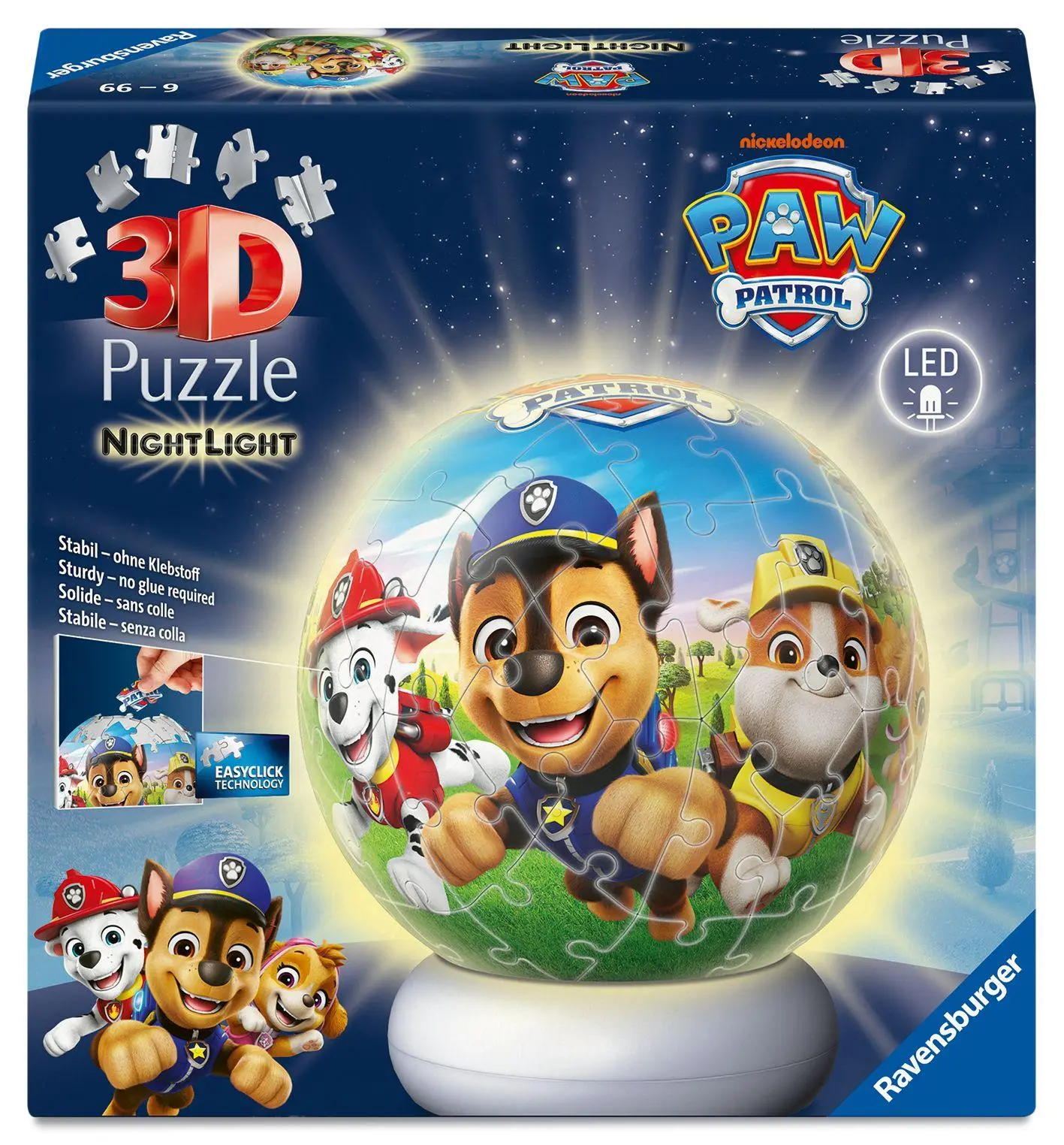Cover: 4005555080572 | 3D Puzzle-Ball Nachtlicht Paw Patrol | Spiel | 3D Puzzle Nachtlicht