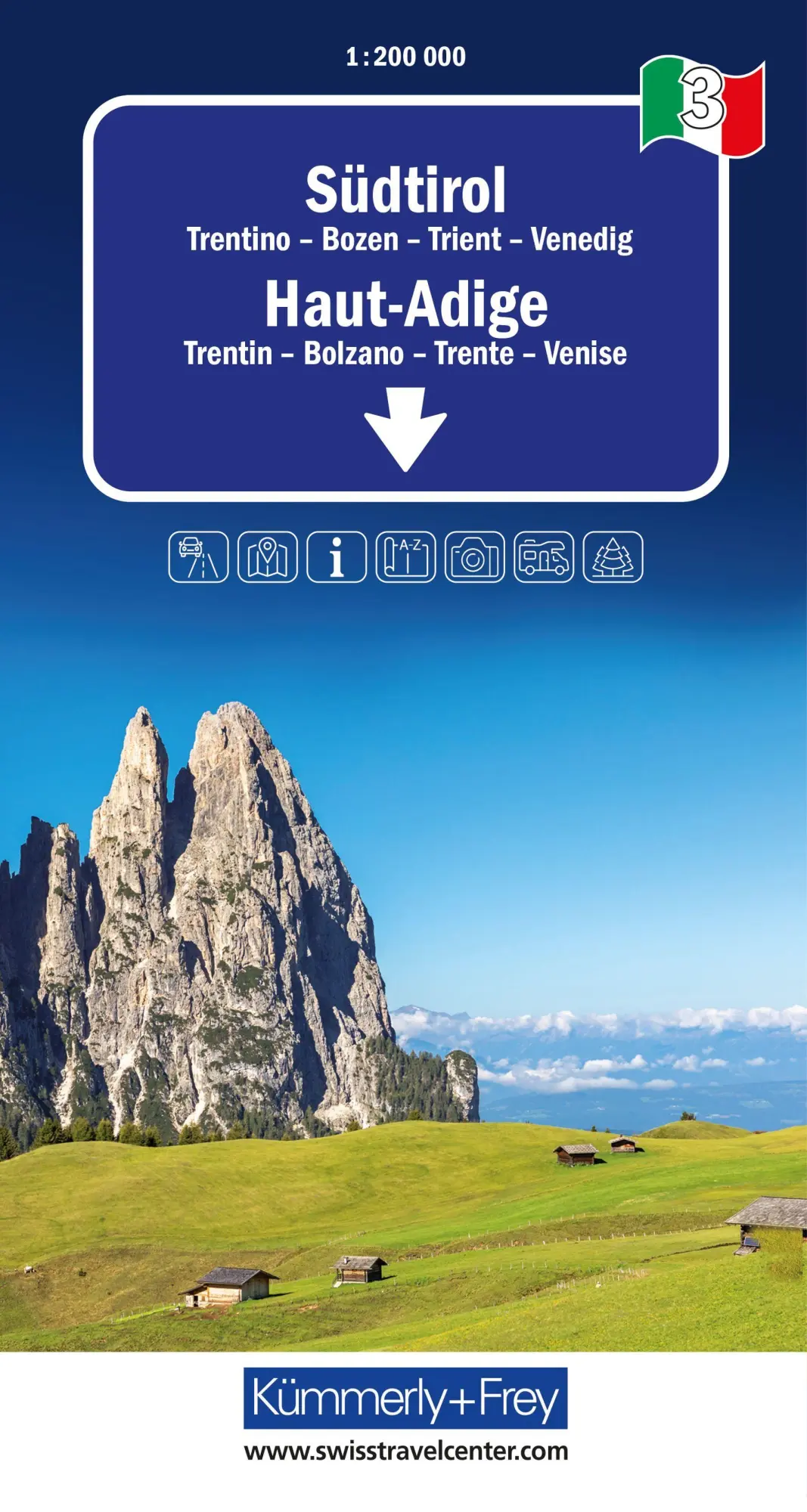 Cover: 9783259300572 | Kümmerly+Frey Regional-Strassenkarte 3 Südtirol 1:200.000 | Deutsch