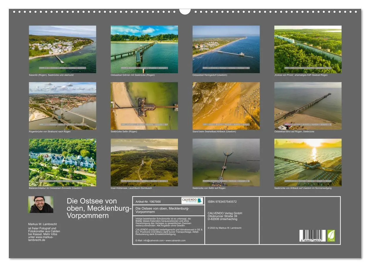 Bild: 9783457540572 | Die Ostsee von oben, Mecklenburg-Vorpommern (Wandkalender 2026 DIN...