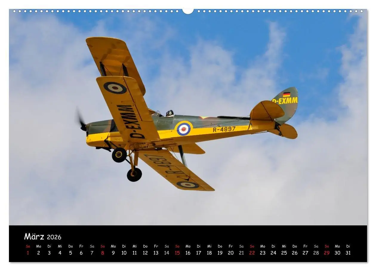 Bild: 9783516180572 | Doppeldecker - Veteranen der Lüfte (Wandkalender 2026 DIN A2 quer),...