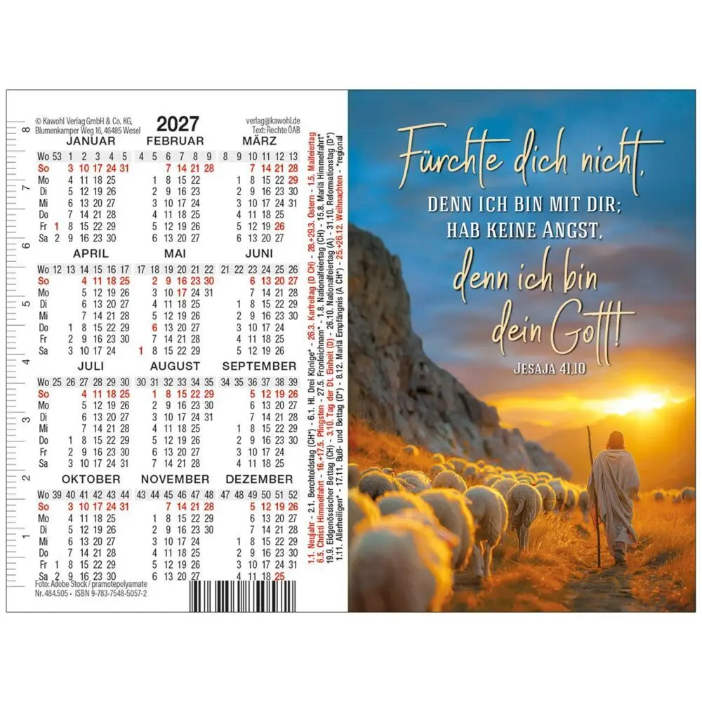 Cover: 9783754850572 | Doppelspielkartenkalender 2027 | Jahreslosung 2027 | Kalender | 2027