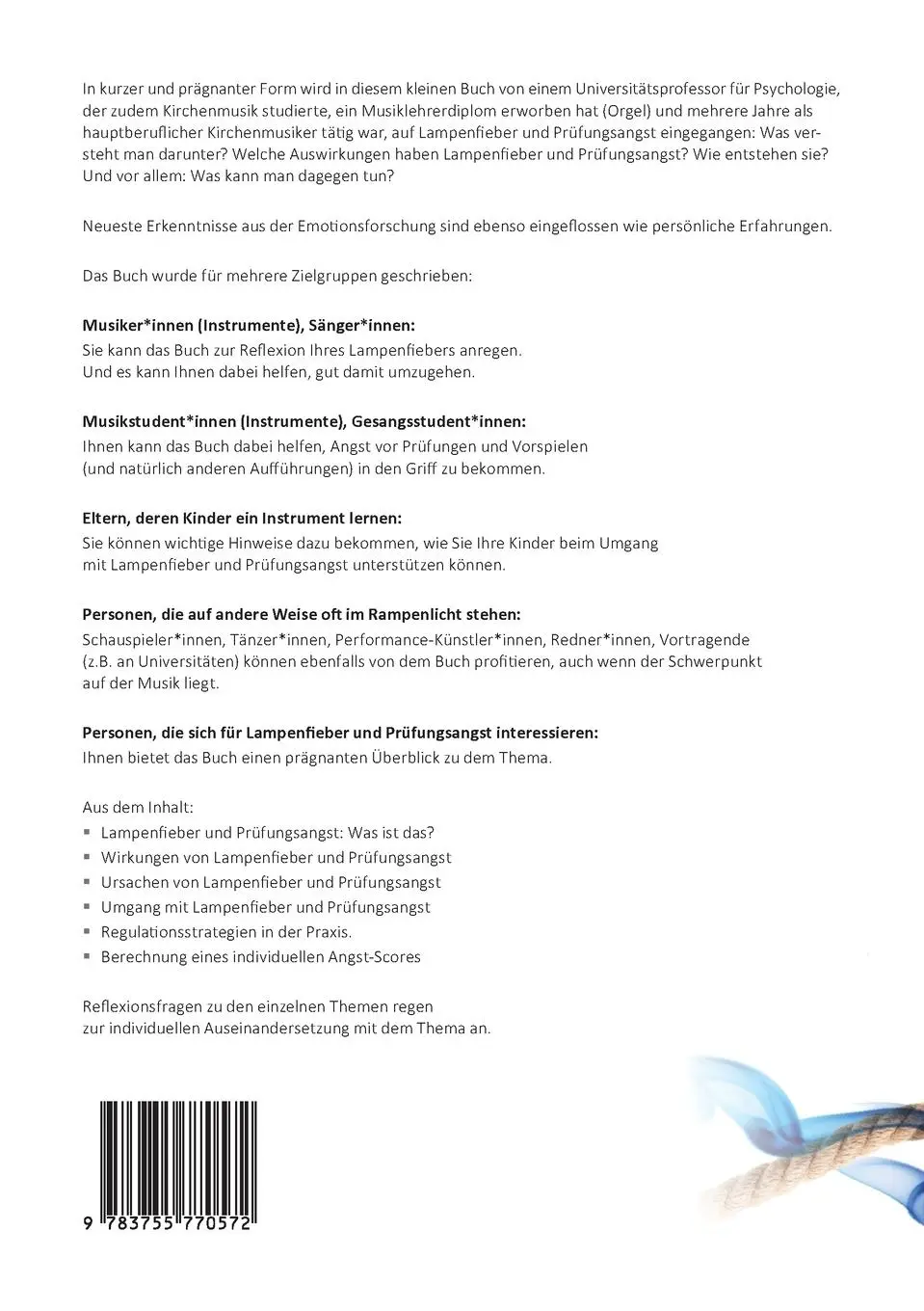 Rückseite: 9783755770572 | Lampenfieber und Prüfungsangst bei Musiker*innen | Thomas Götz | Buch