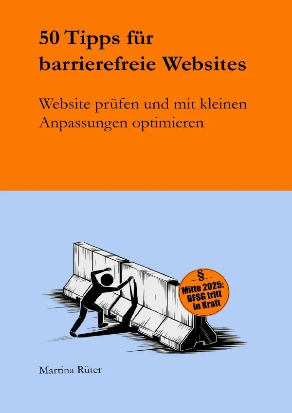 Cover: 9783819740572 | 50 Tipps für barrierefreie Websites | Martina Rüter | Taschenbuch