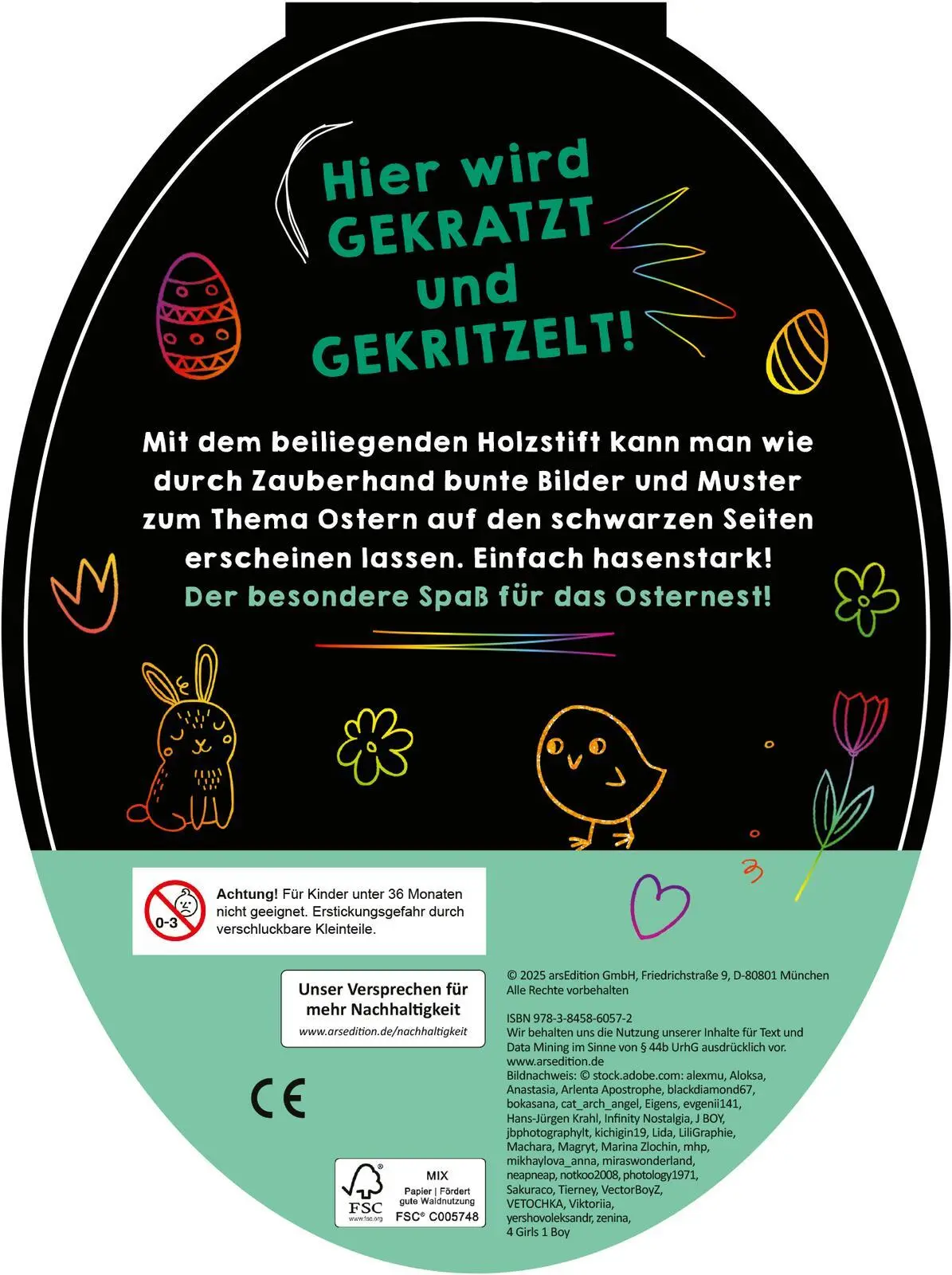 Rückseite: 9783845860572 | Mein Oster-Kritzkratz-Ei | Taschenbuch | 36 S. | Deutsch | 2025