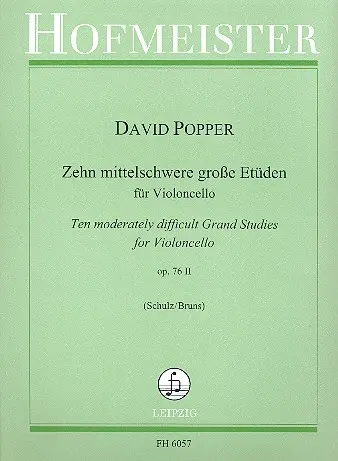 Cover: 9790203460572 | 10 Etuden, op 76 II (Schulz/Bruns) | David Popper | Buch