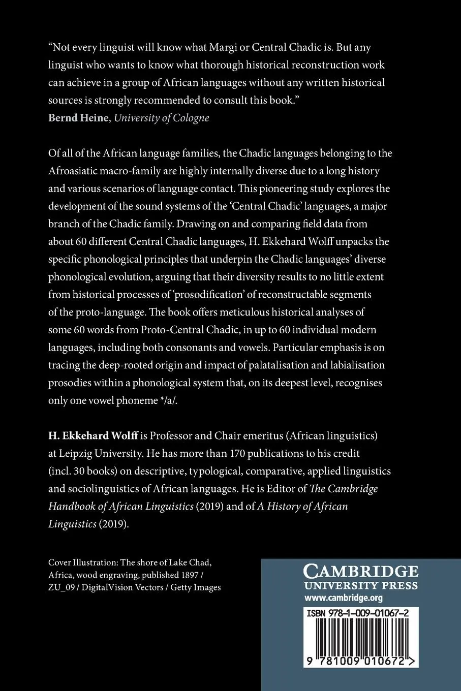 Rückseite: 9781009010672 | A Historical Phonology of Central Chadic | H. Ekkehard Wolff | Buch