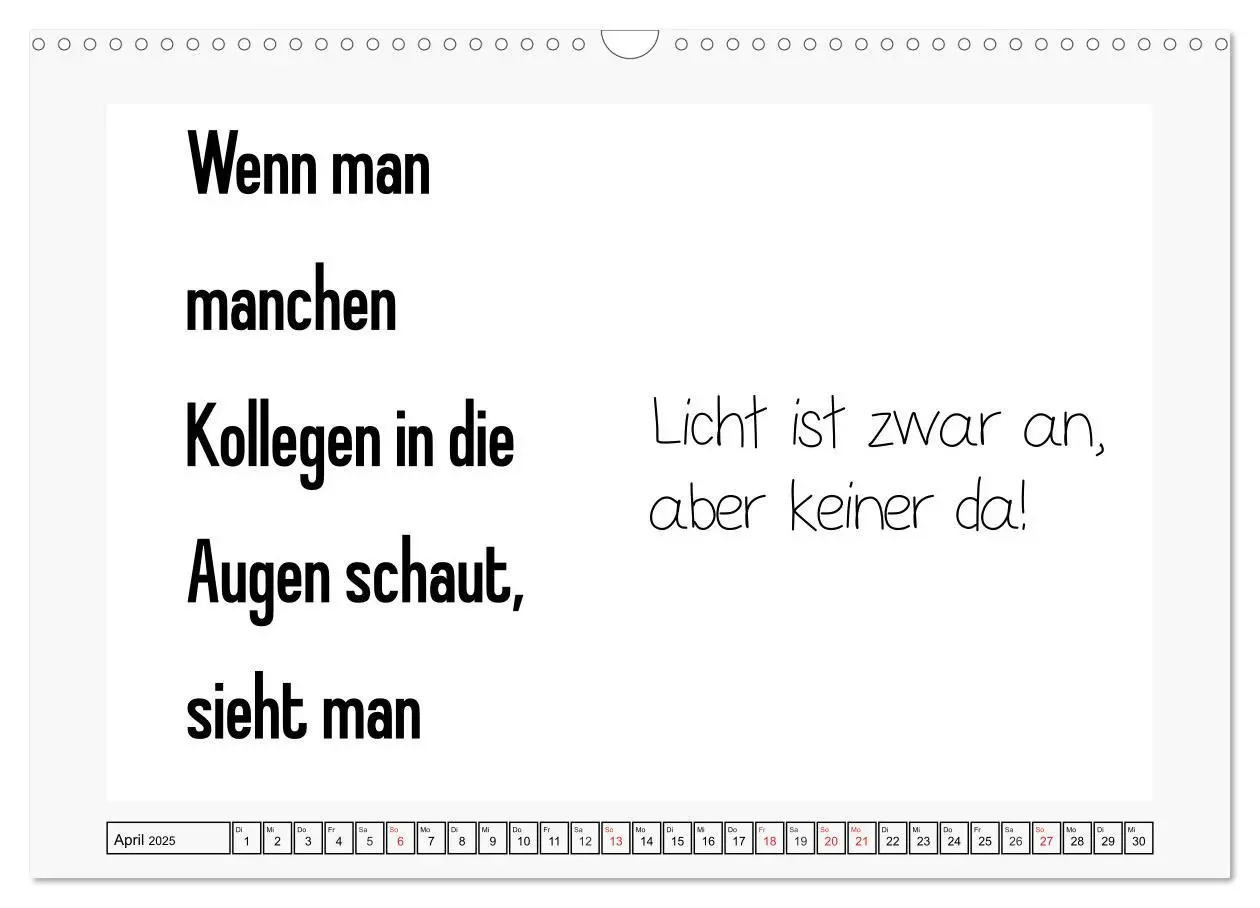 Bild: 9783435200672 | Typo-Kalender für das Büro. Sarkasmus und fiese Sprüche...