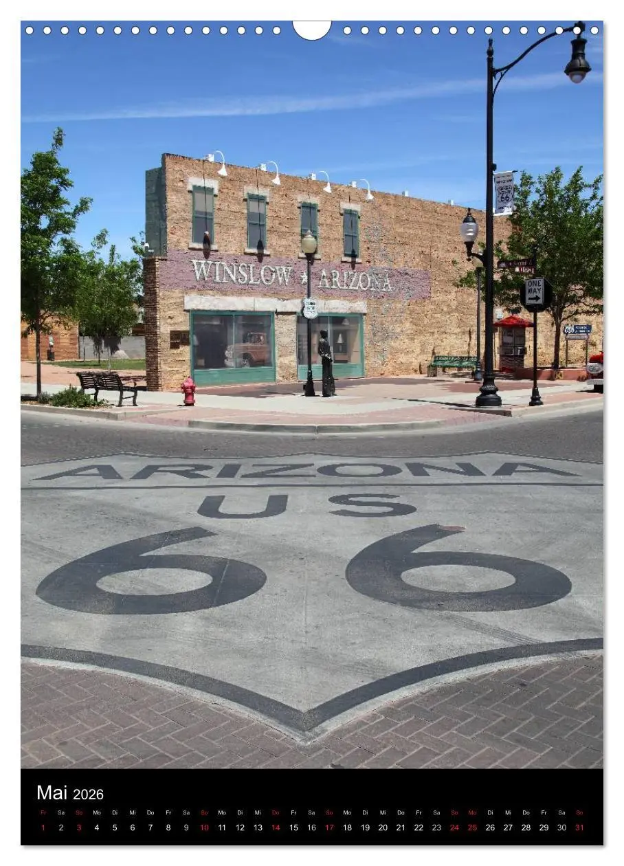 Bild: 9783516480672 | Route 66 (Wandkalender 2026 DIN A3 hoch), CALVENDO Monatskalender