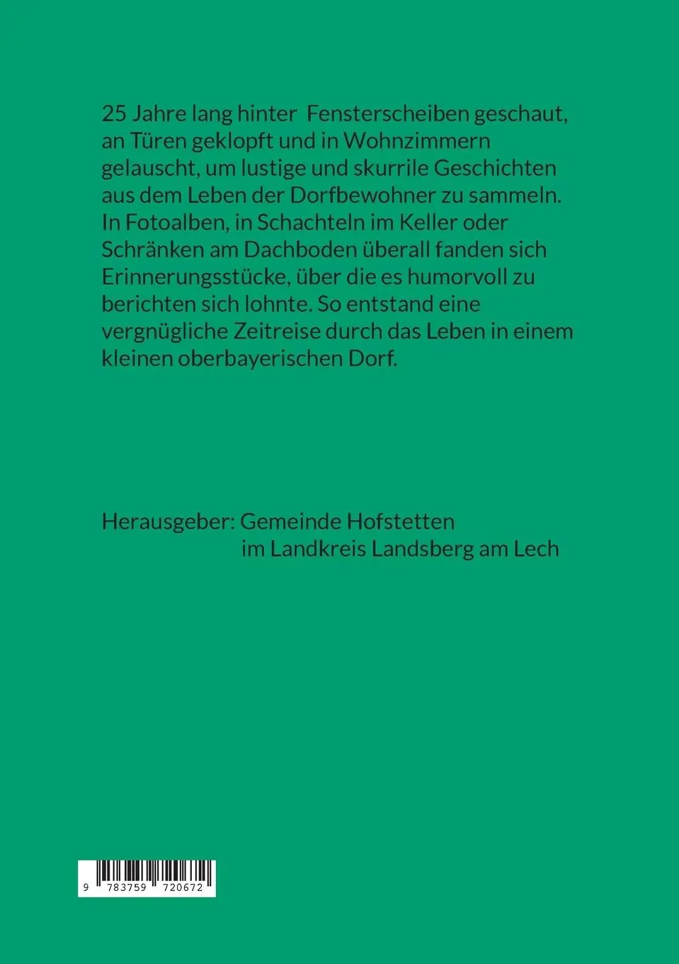 Rückseite: 9783759720672 | Hinter den Fensterscheiben | Rolf-J. Lang | Taschenbuch | Paperback