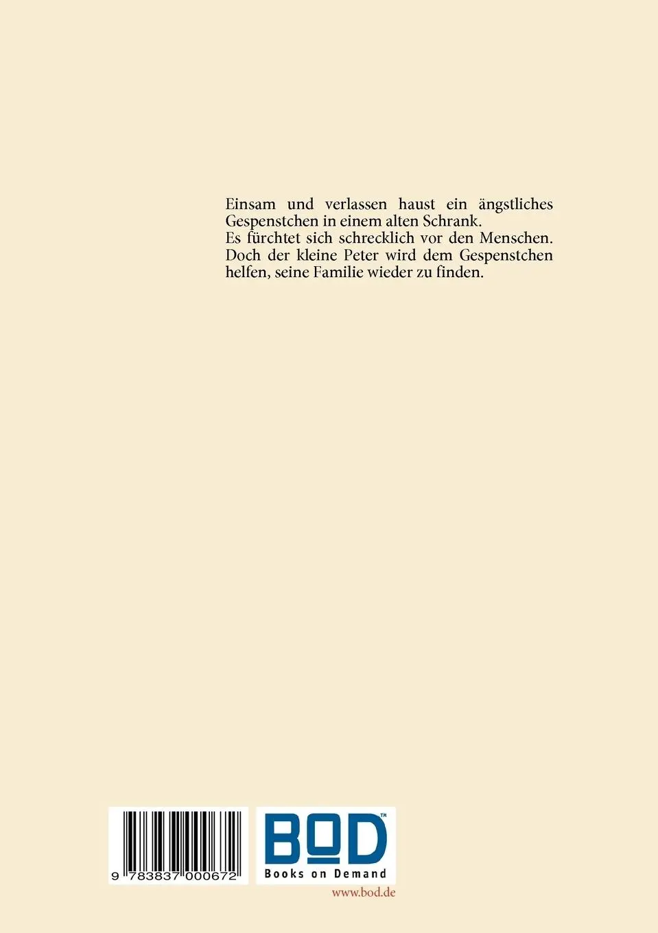 Rückseite: 9783837000672 | Die Geschichte vom ängstlichen Gespenstchen | Daniela Behr | Buch