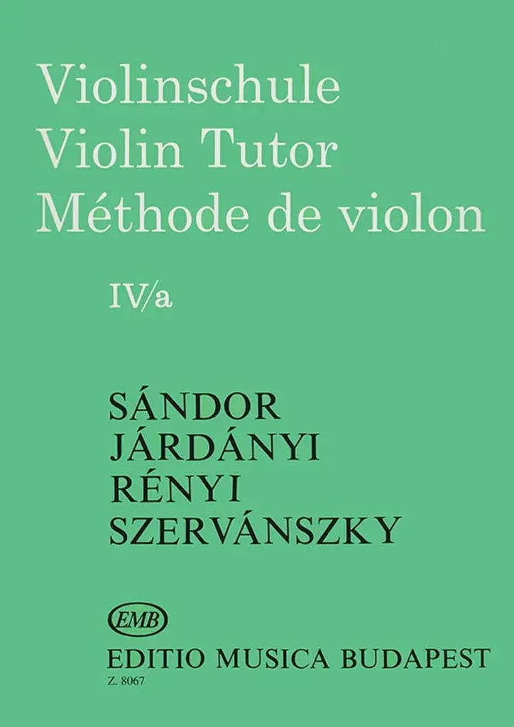 Cover: 9790080080672 | Violinschule Band 4a | Jardanyi, Szervansky Sandor | Buch | 1977