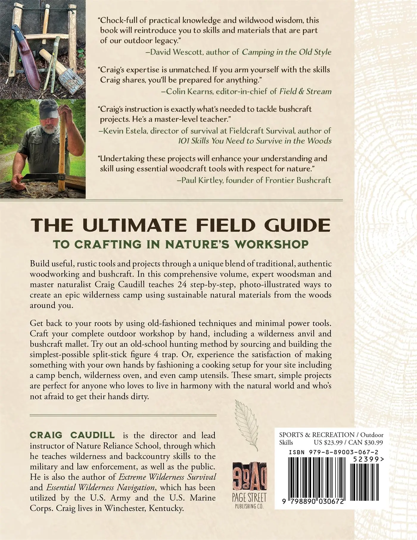 Rückseite: 9798890030672 | Traditional Bushcraft | Craig Caudill | Taschenbuch | Englisch | 2024