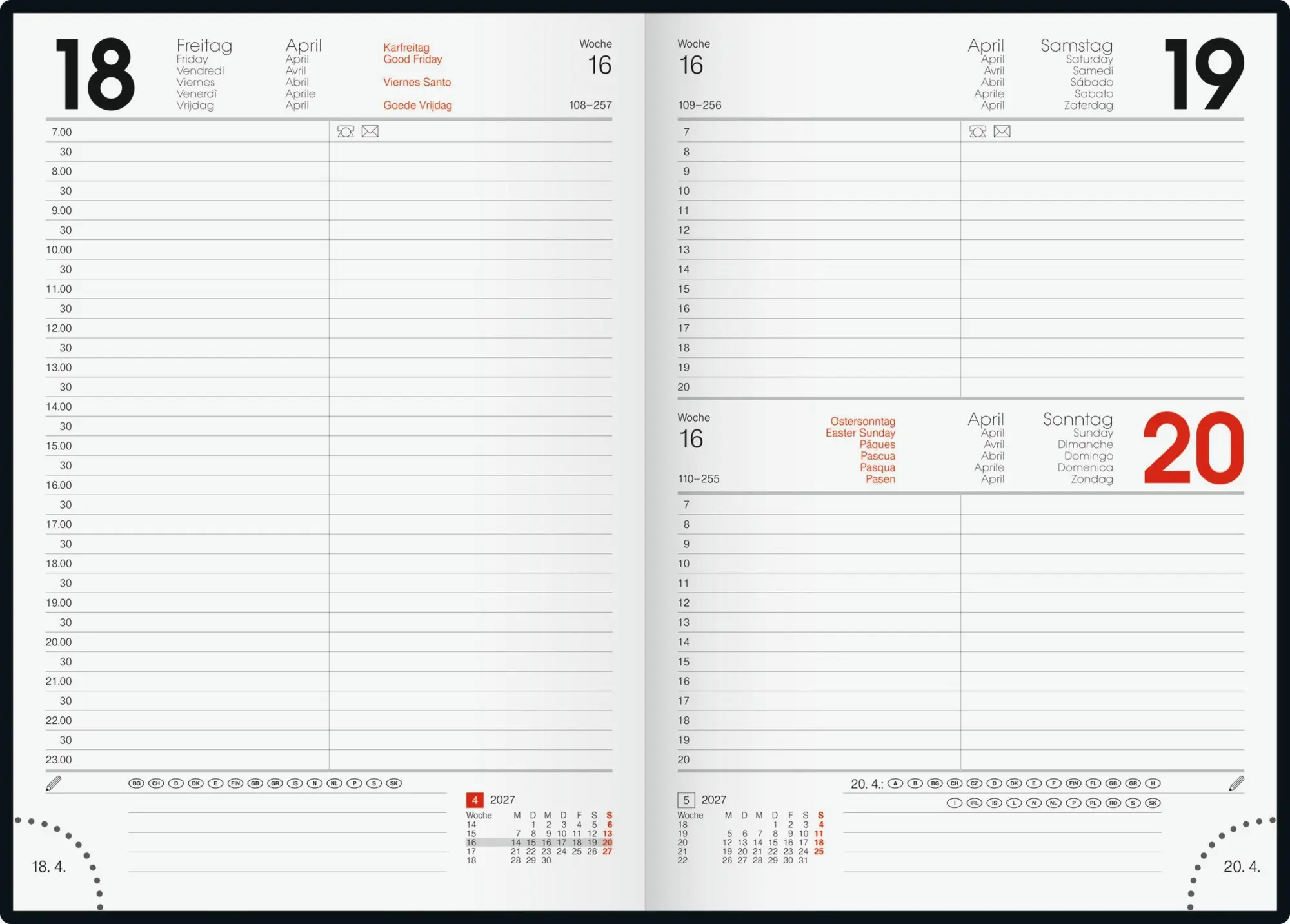 Bild: 4061947160772 | BRUNNEN 1079515067 Buchkalender Mod. 795 2027 "Graphite" A5, Papier