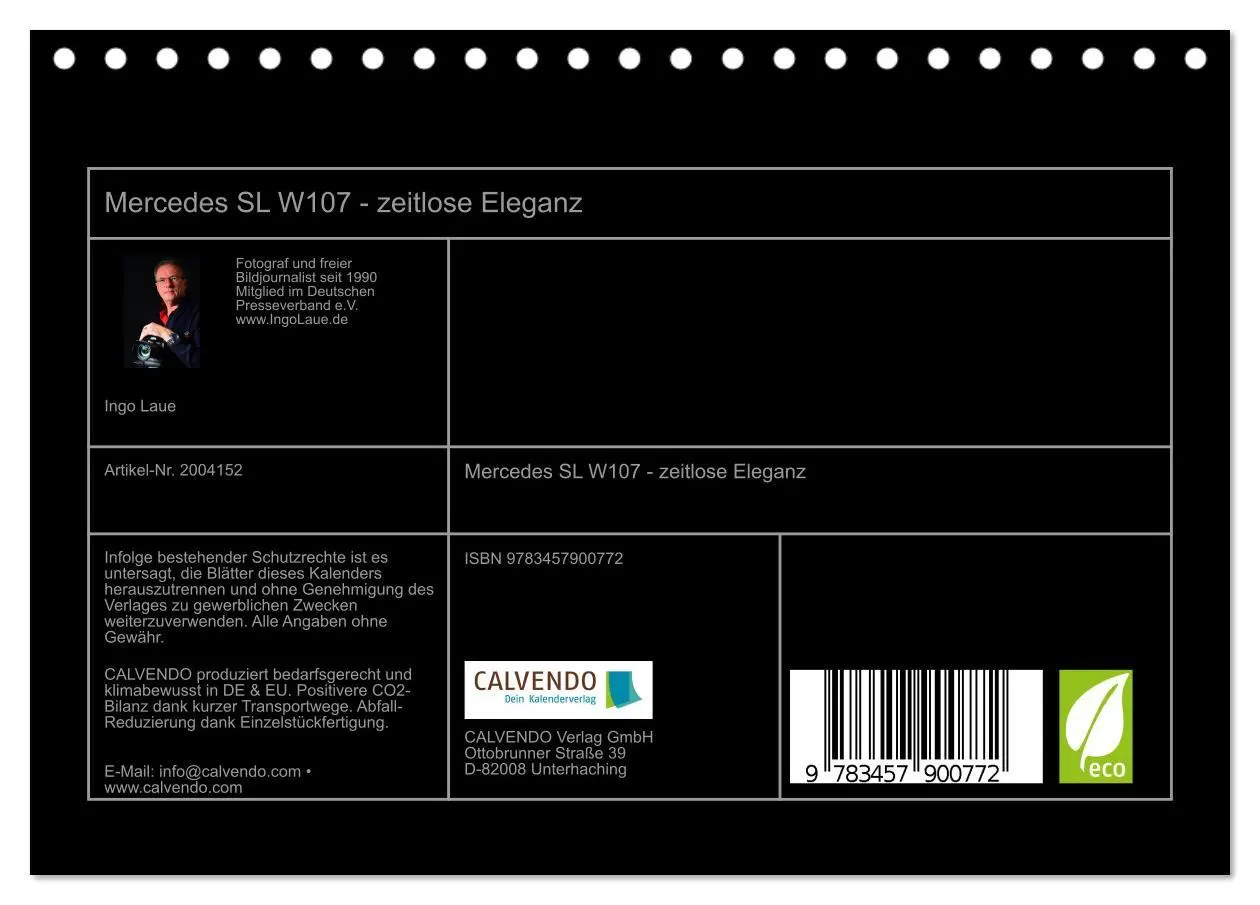 Bild: 9783457900772 | Mercedes SL W107 - zeitlose Eleganz (Tischkalender 2026 DIN A5...