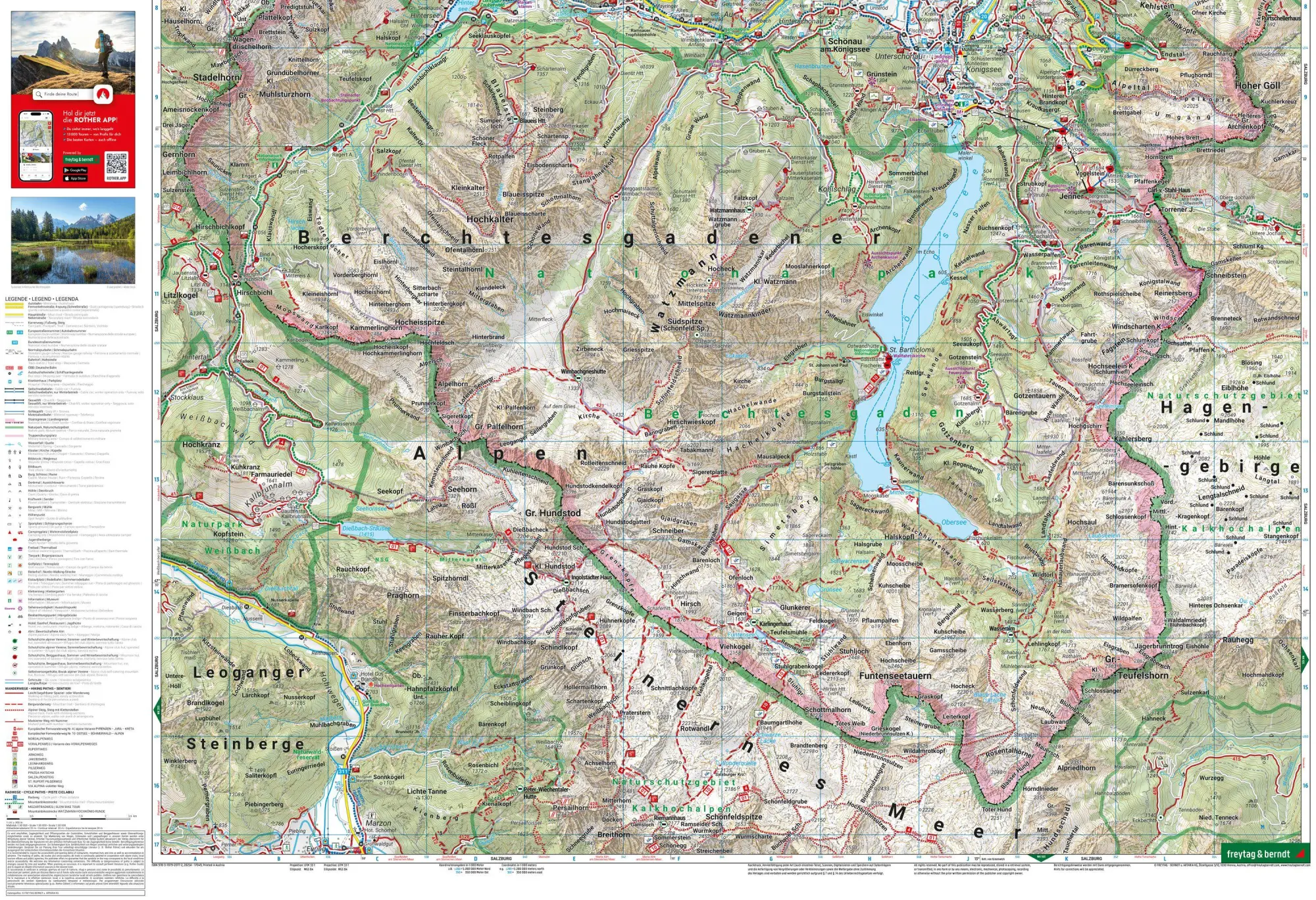 Bild: 9783707920772 | freytag &amp; berndt Wanderkarte WKXL 3050 Berchtesgaden XL, Bad...